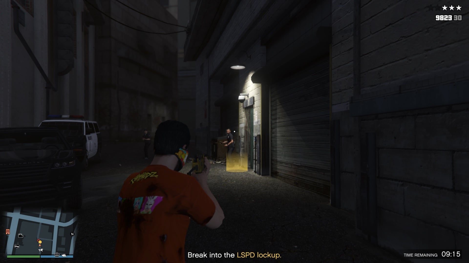 Take them out and head inside.