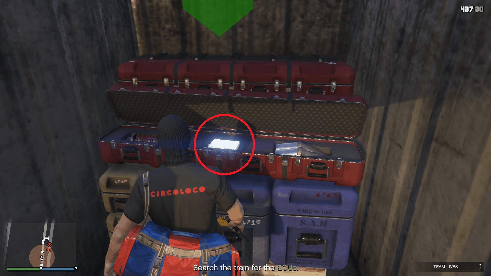 The ECU inside the container