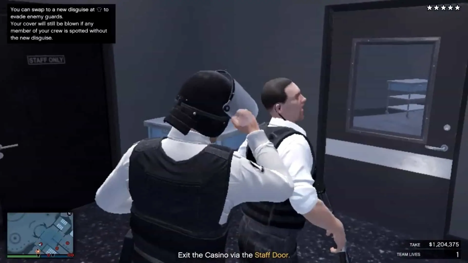 Taking out the second guard silently