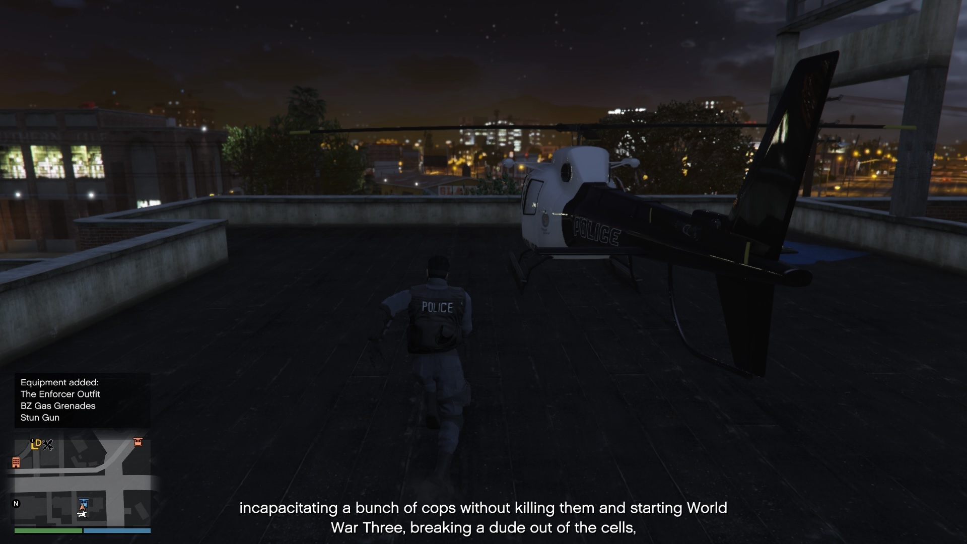 Parked Police Maverick.