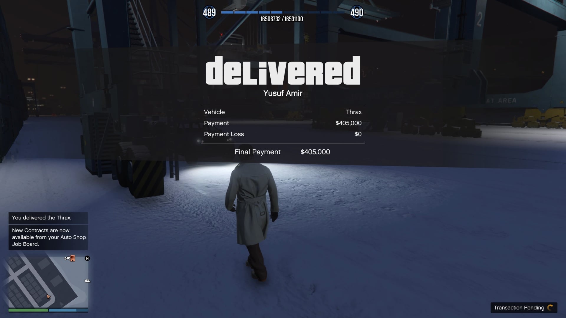 Thrax delivered to Yusuf without any payment loss.