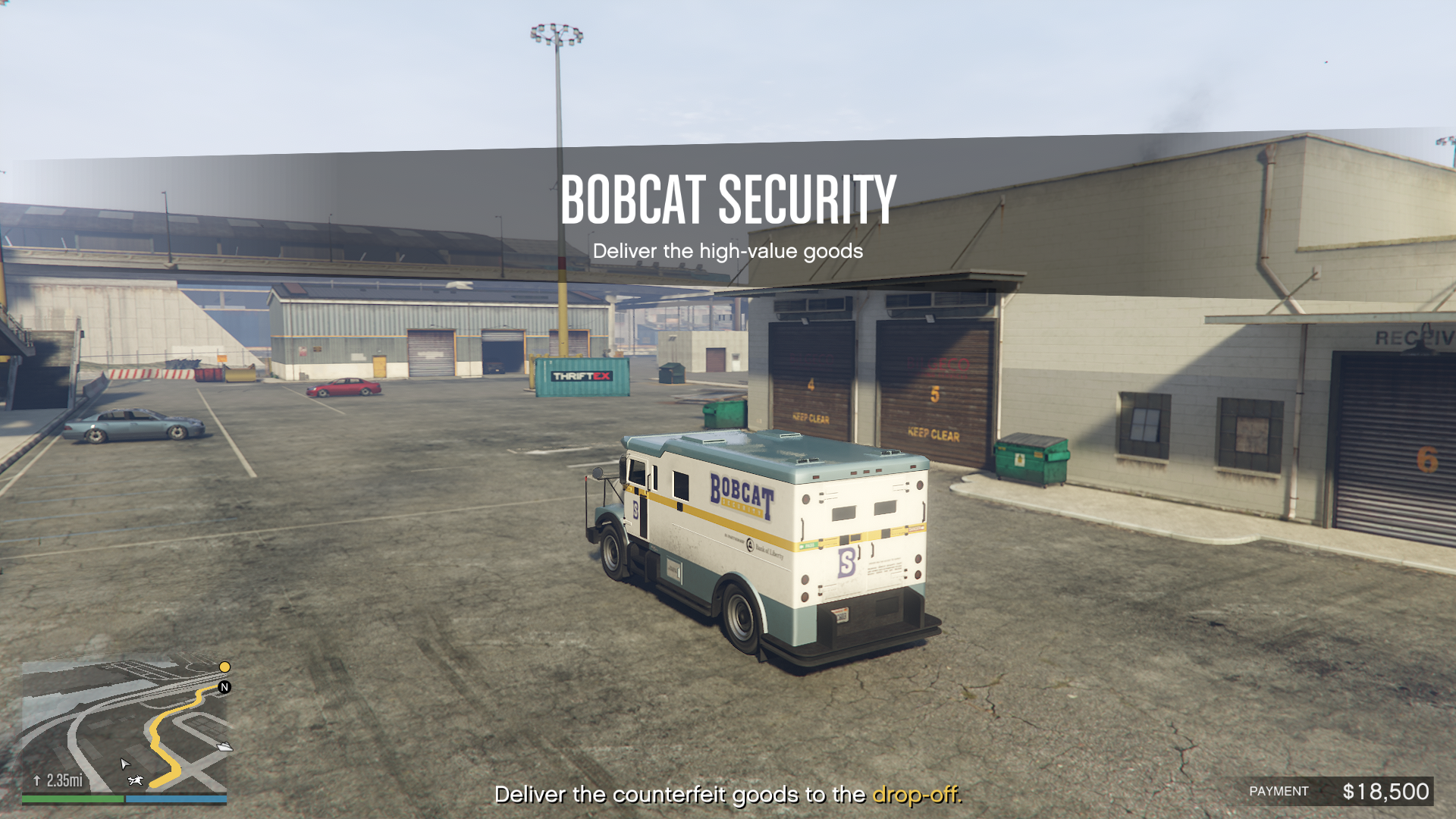 Bobcat Security delivery mission started.