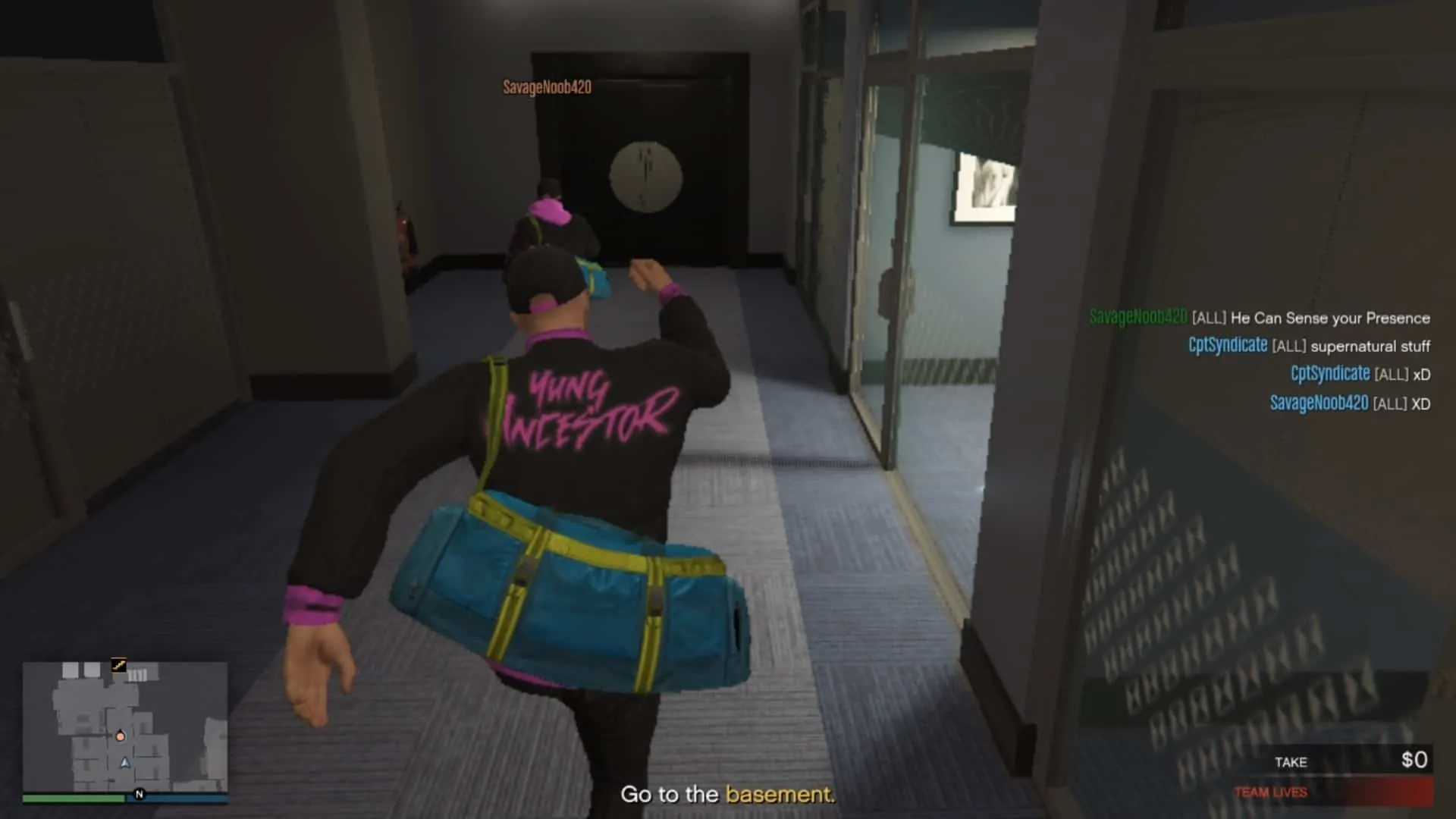 First double door at the end of the hallway after the cutscene ends