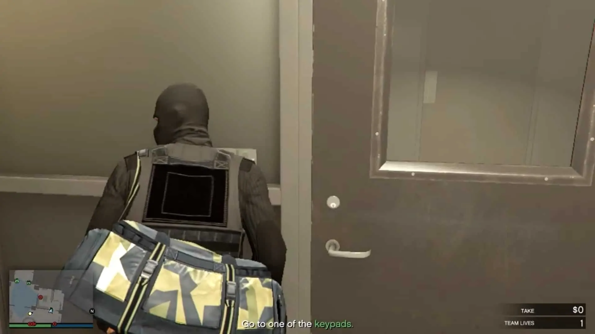 Security Room Keypad Door