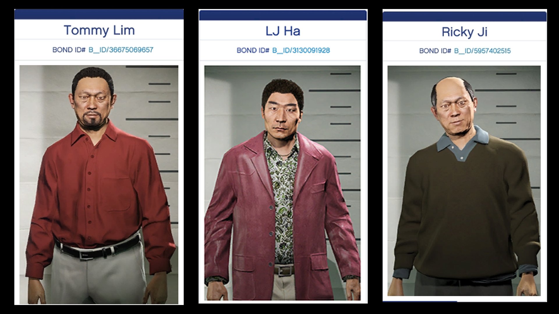 Robbery Mission Targets.