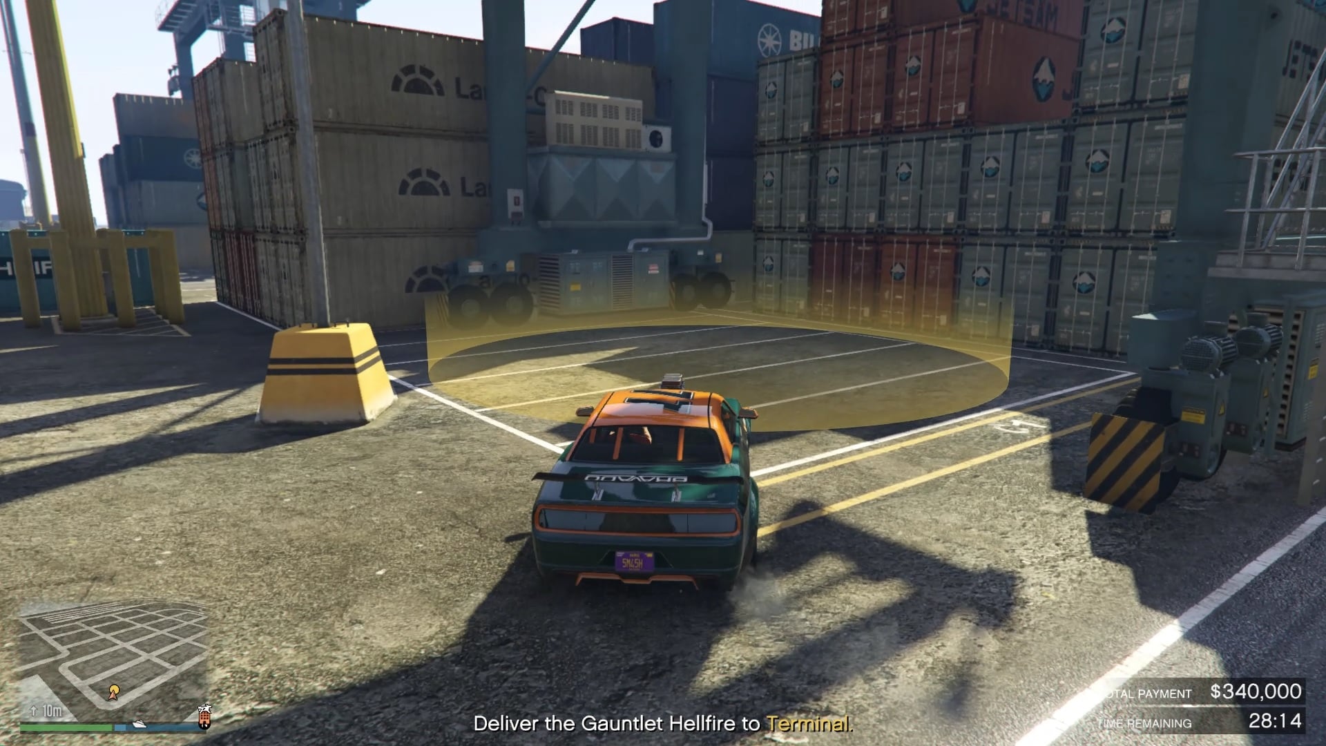 The total payment value of the vehicle decreases with each hit.