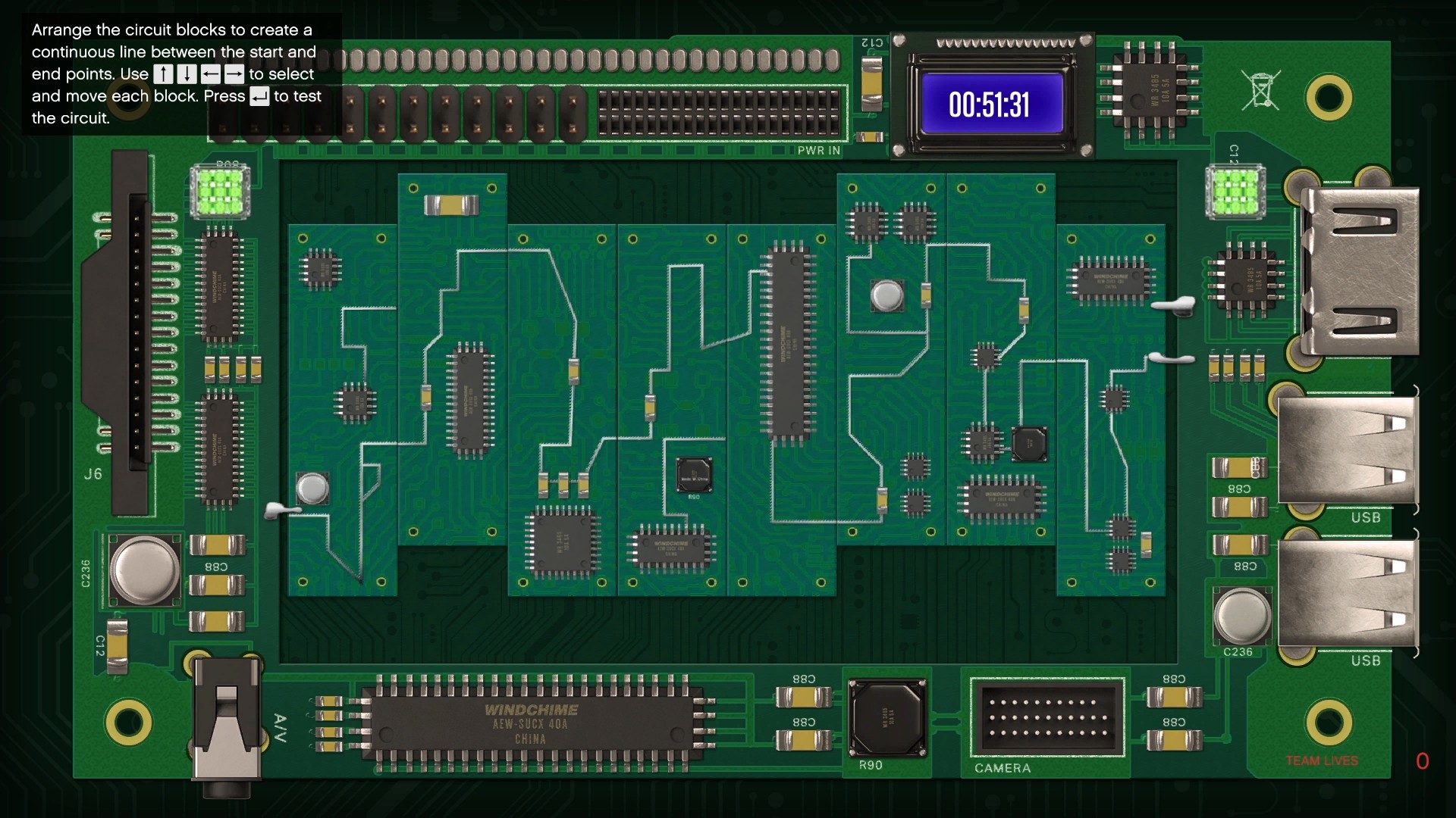 Fully aligned circuit board.