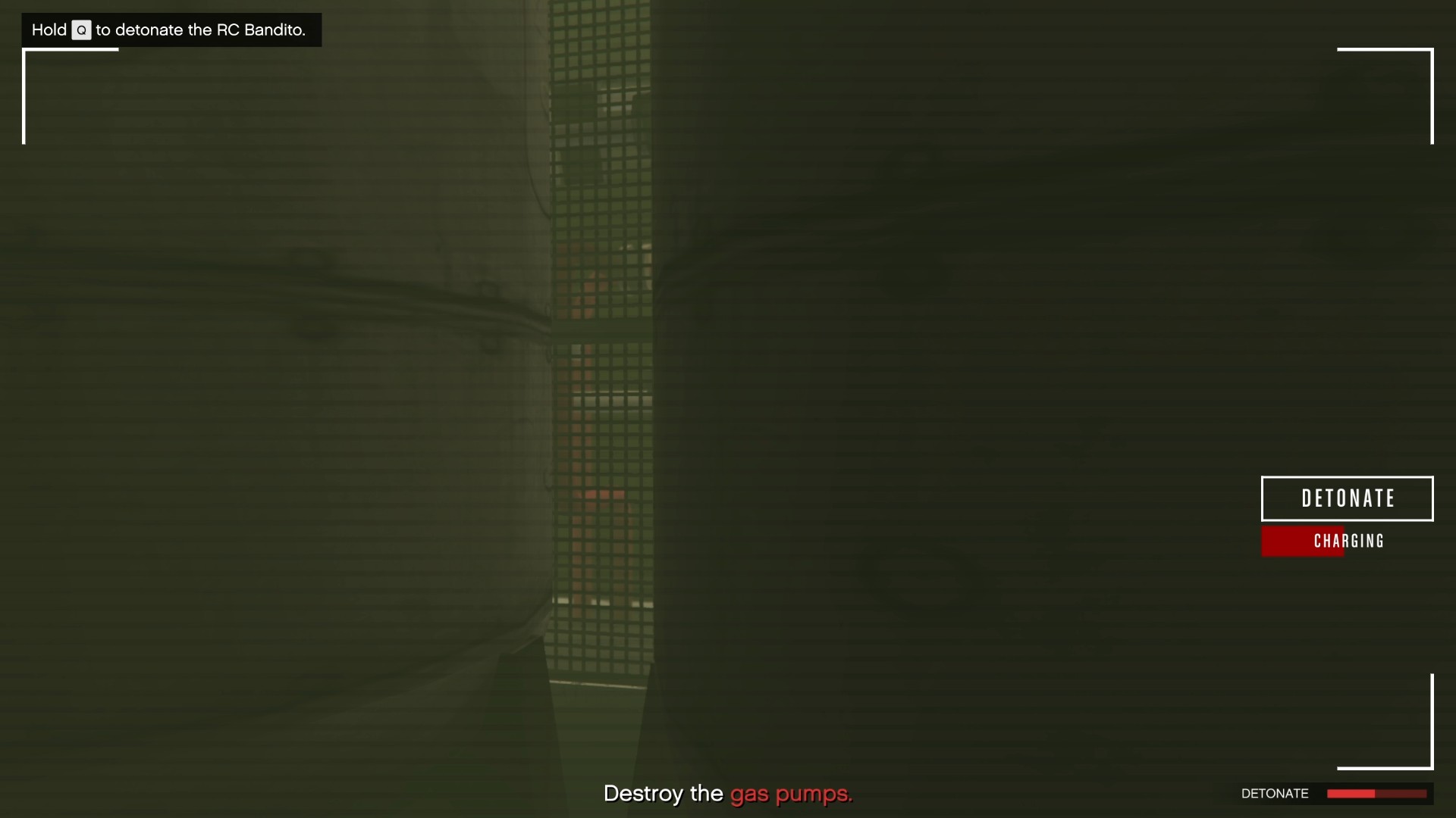 Detonating the gas pumps.