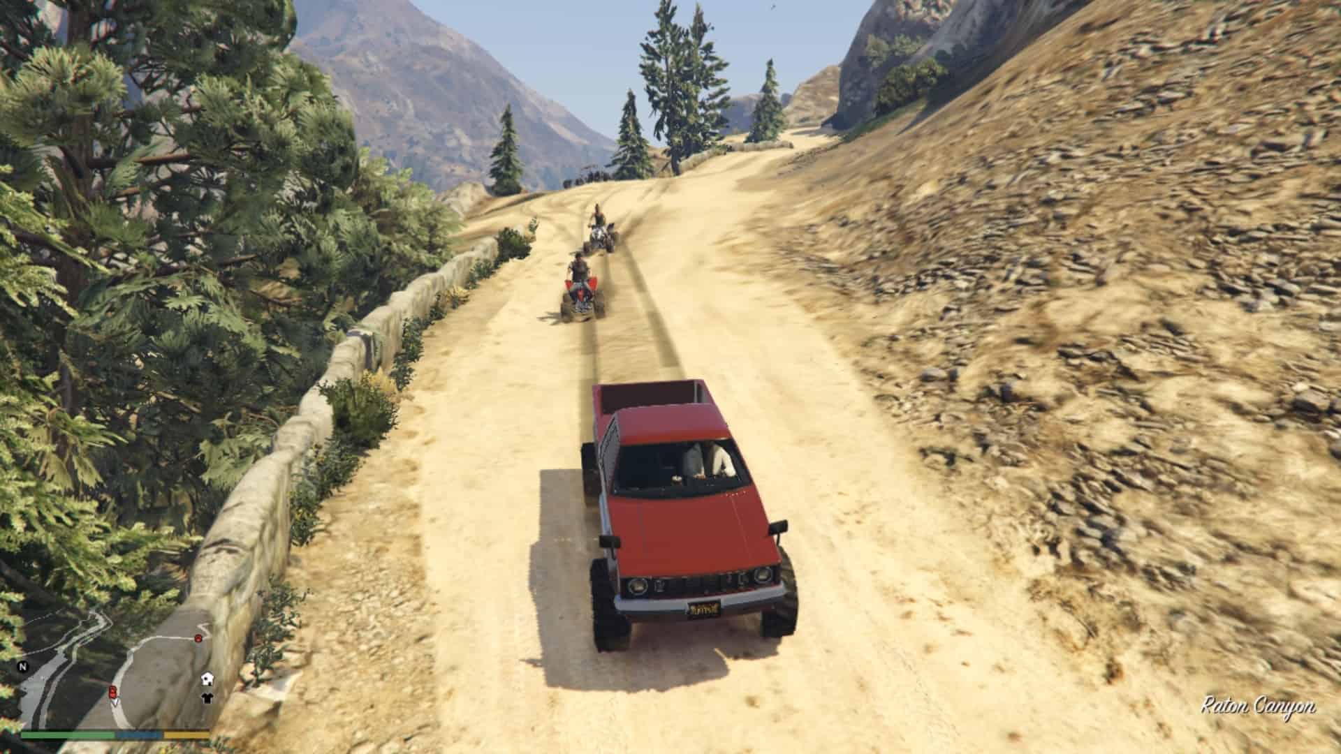 2 of the 3 racist rednecks following the protagonist. The third one is way behind as you can see in the minimap in the lower left corne