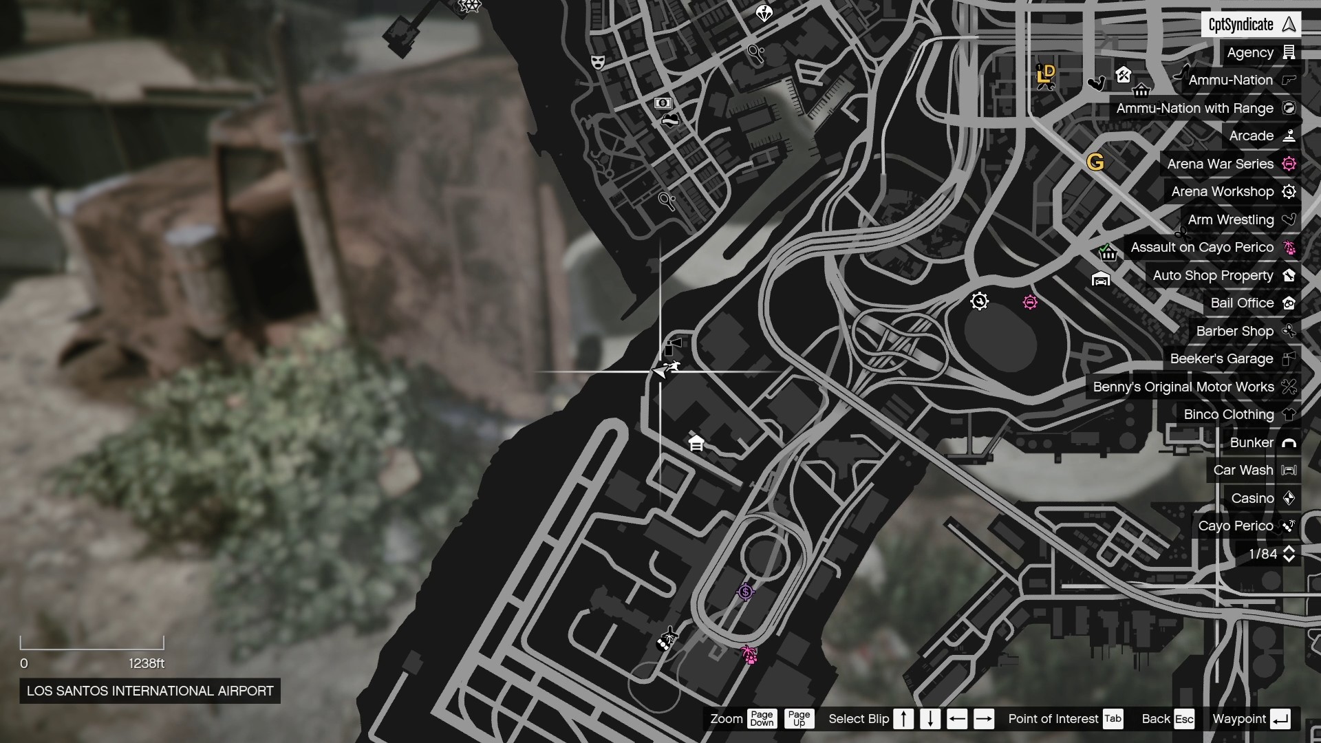 The map shows the location of the Yuanbao behind Los Santos Customs near Los Santos International Airport.