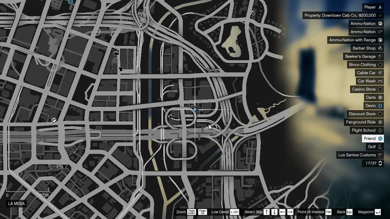 Location of the event in La Mesa beside the Ammu-Nation