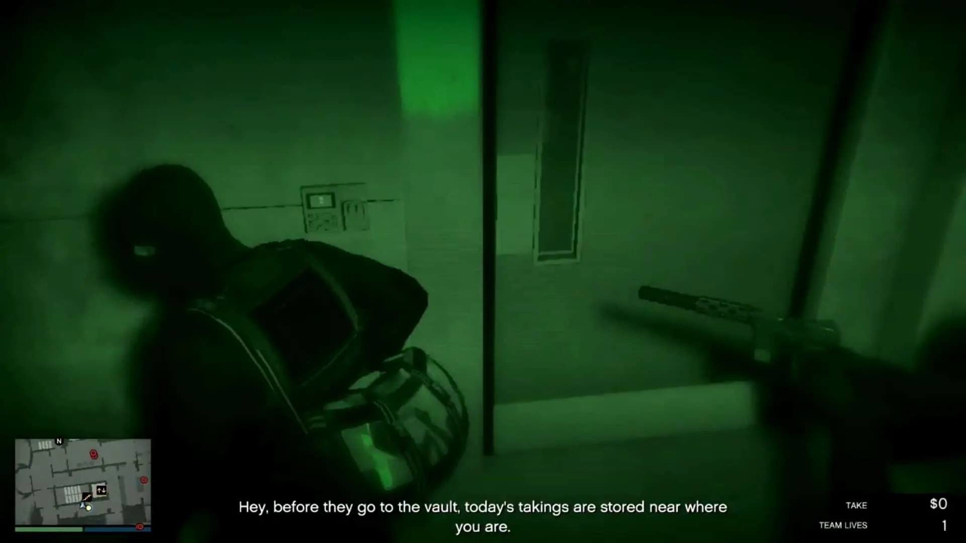 Keypad door to the stairway