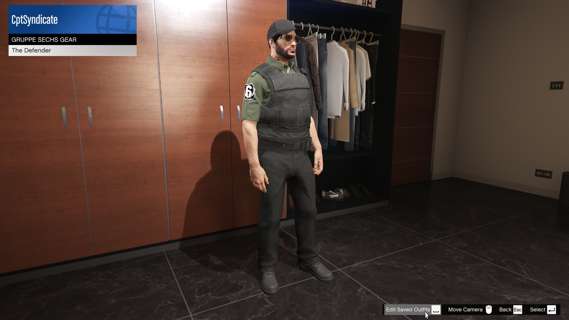 The Defender outfit.