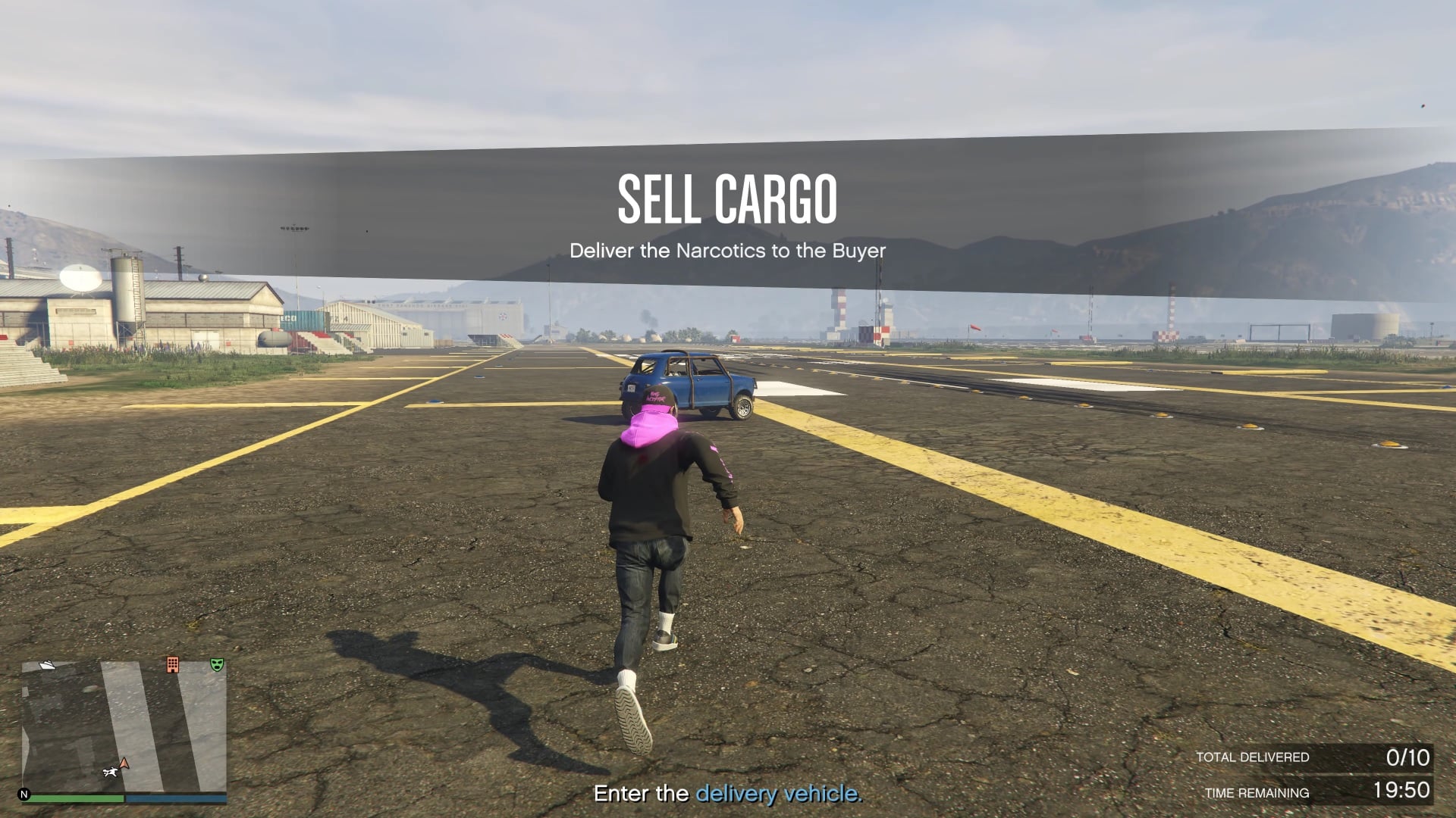 Only one vehicle spawns with ten drop-off points.