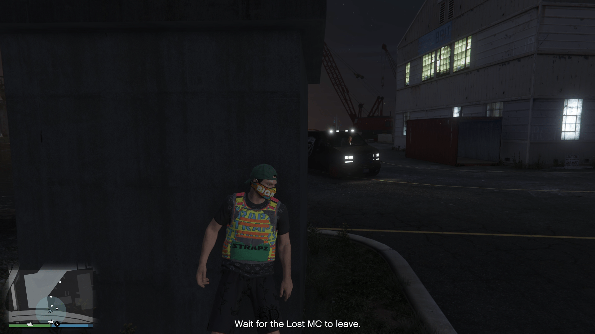 Lost MC gang members leaving the area