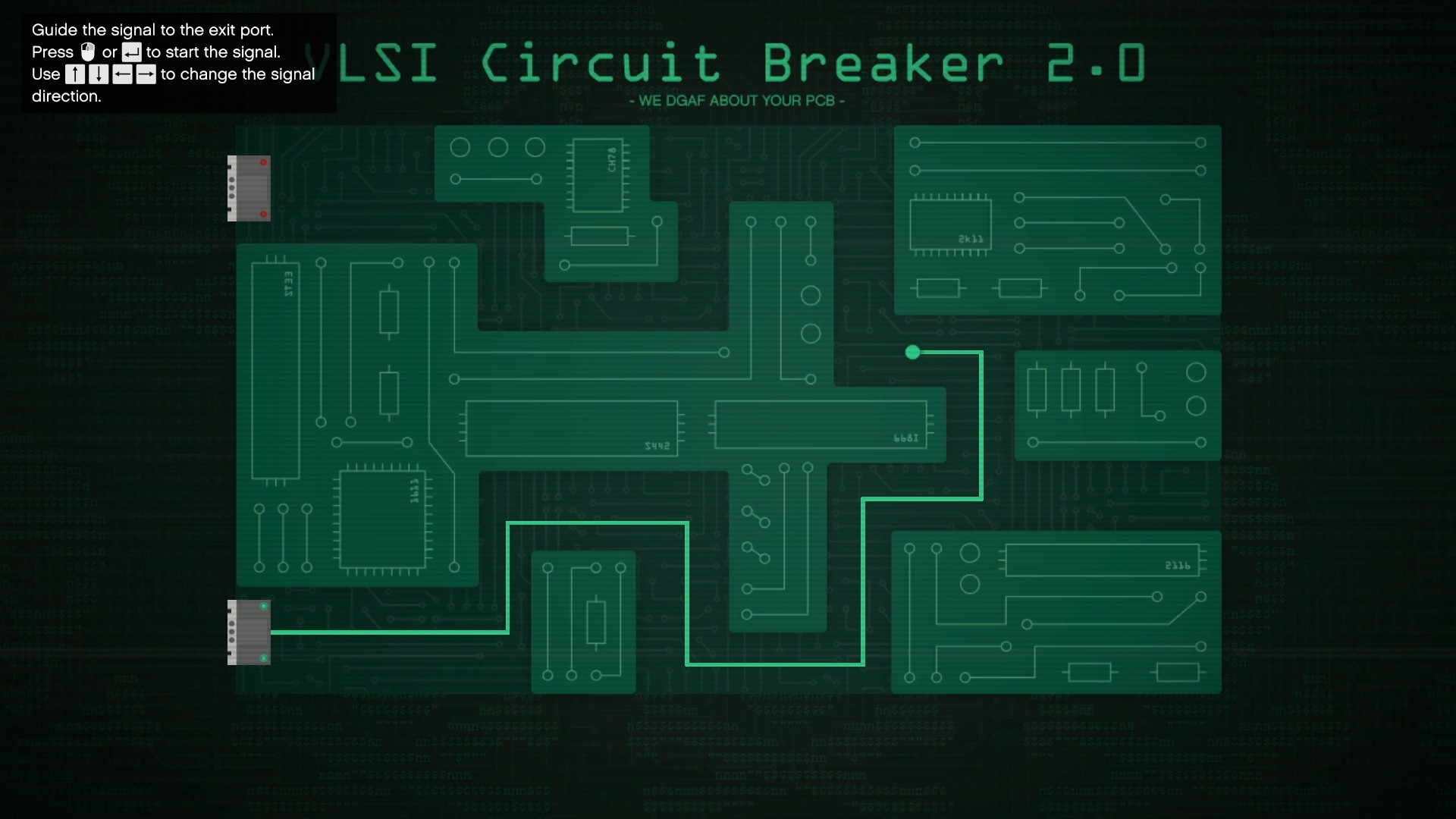 Guide the signal to avoid hitting the "walls"