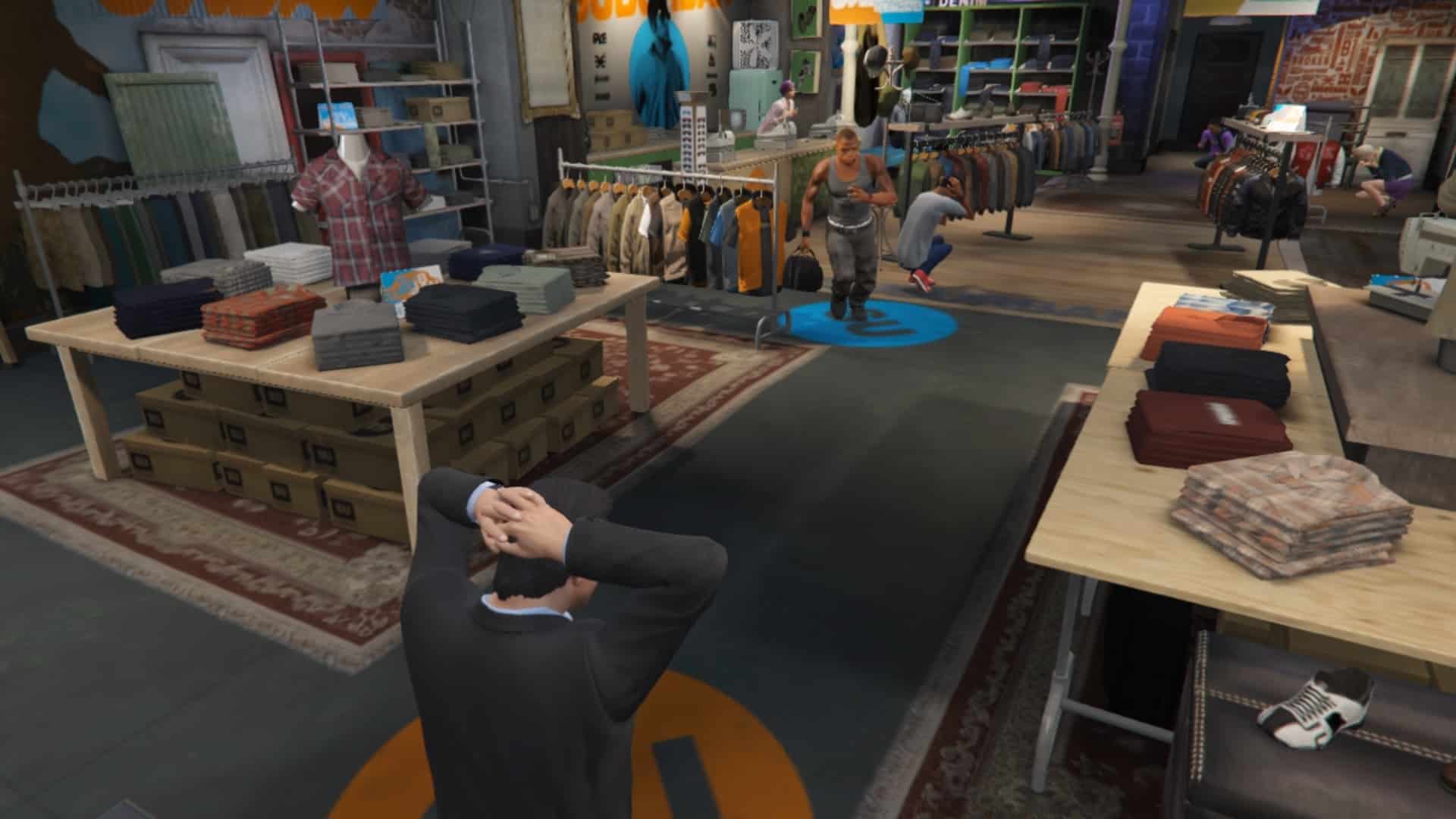 The thug running away with a bag consisting of $2,000 after robbing the cashier