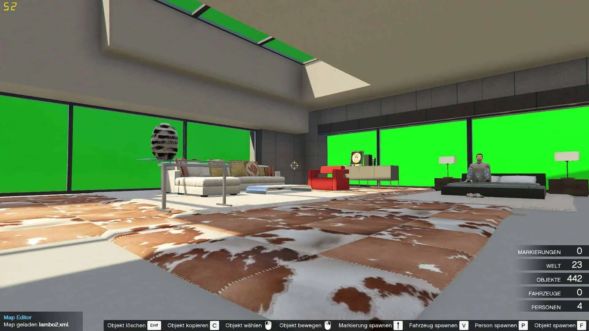 GTA V Apartment Modded With Green Screens