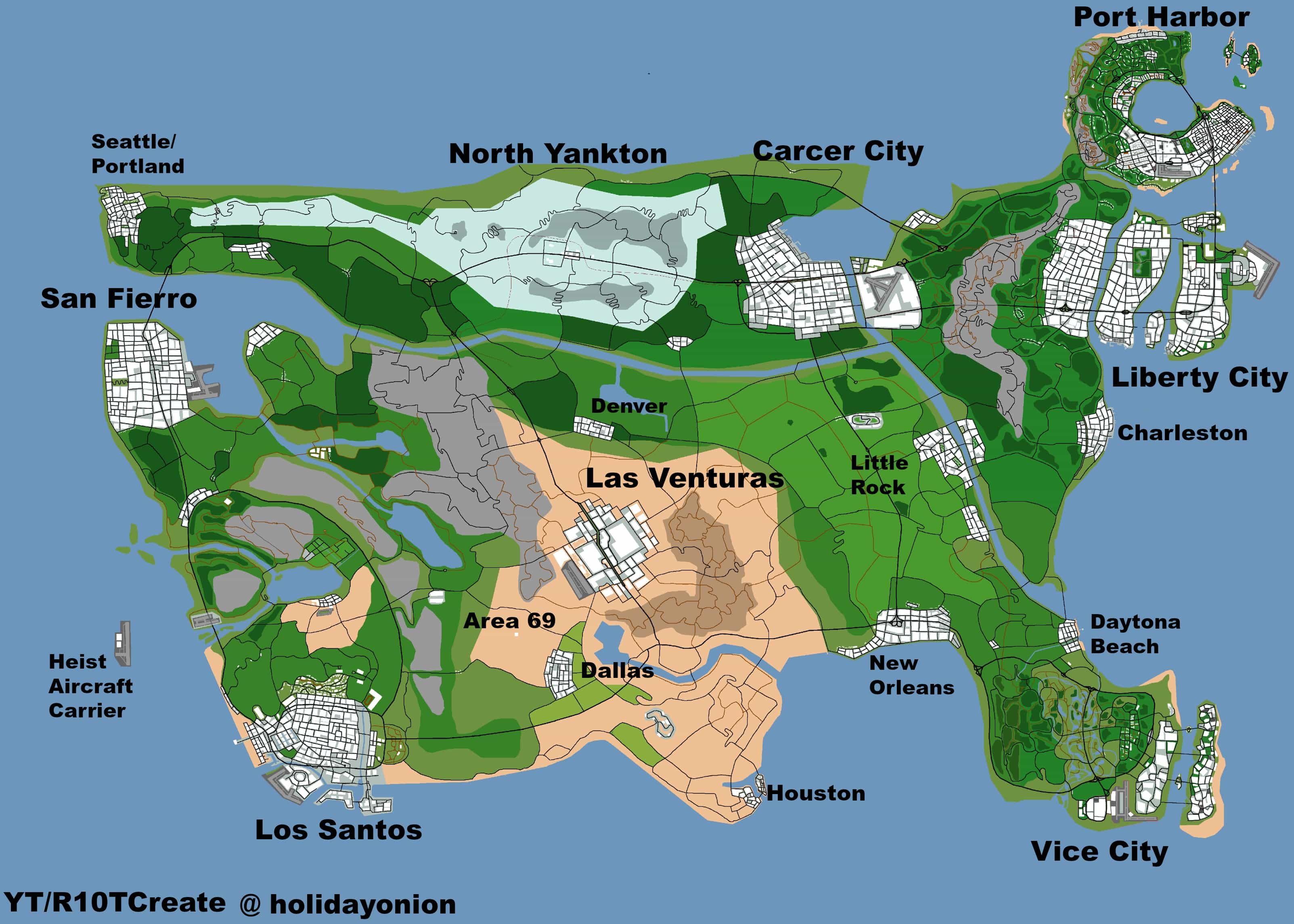Concept Map Shows A Gta United States