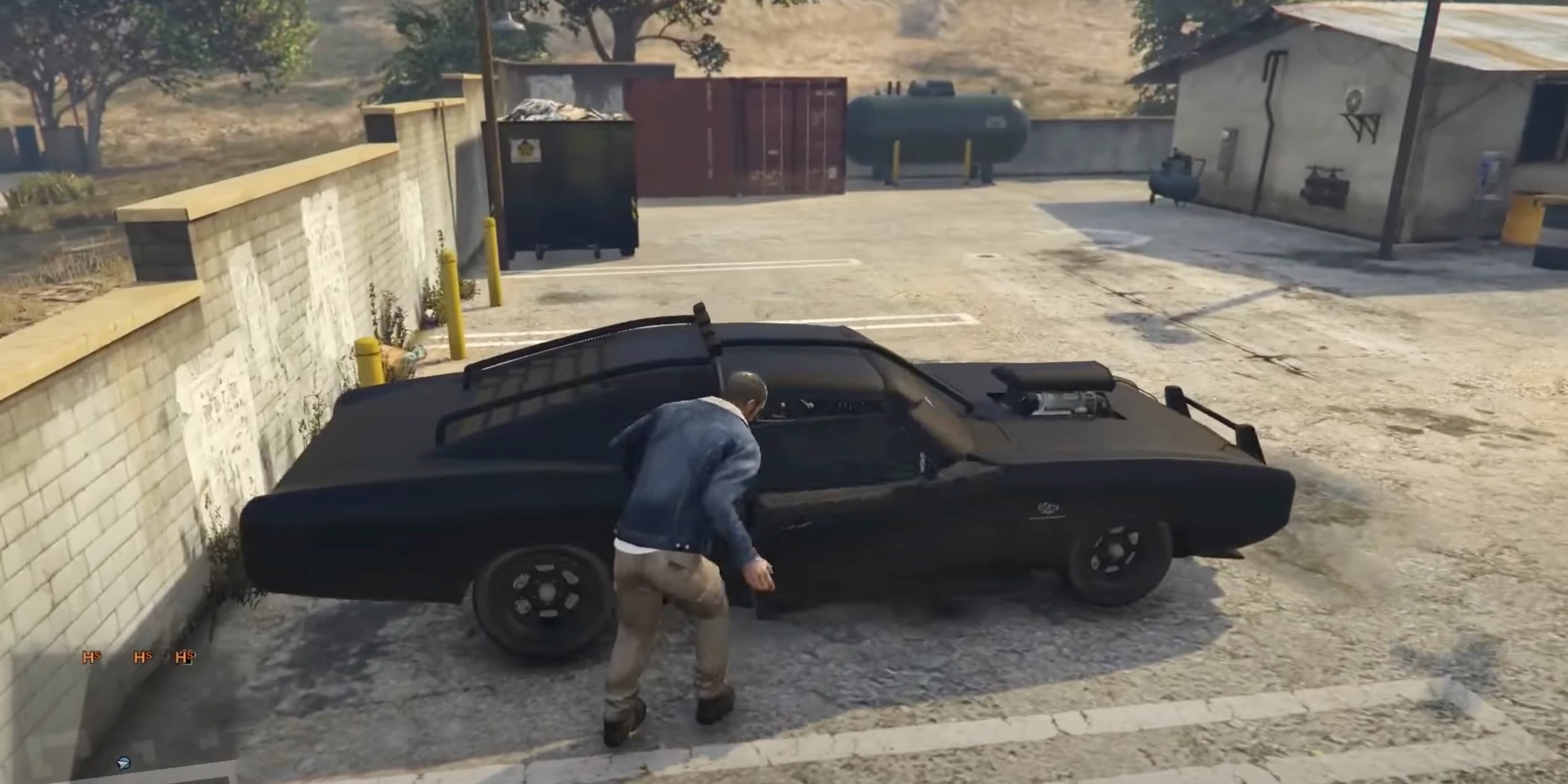 Trevor saute dans un Duke O'Death fraîchement apparue.