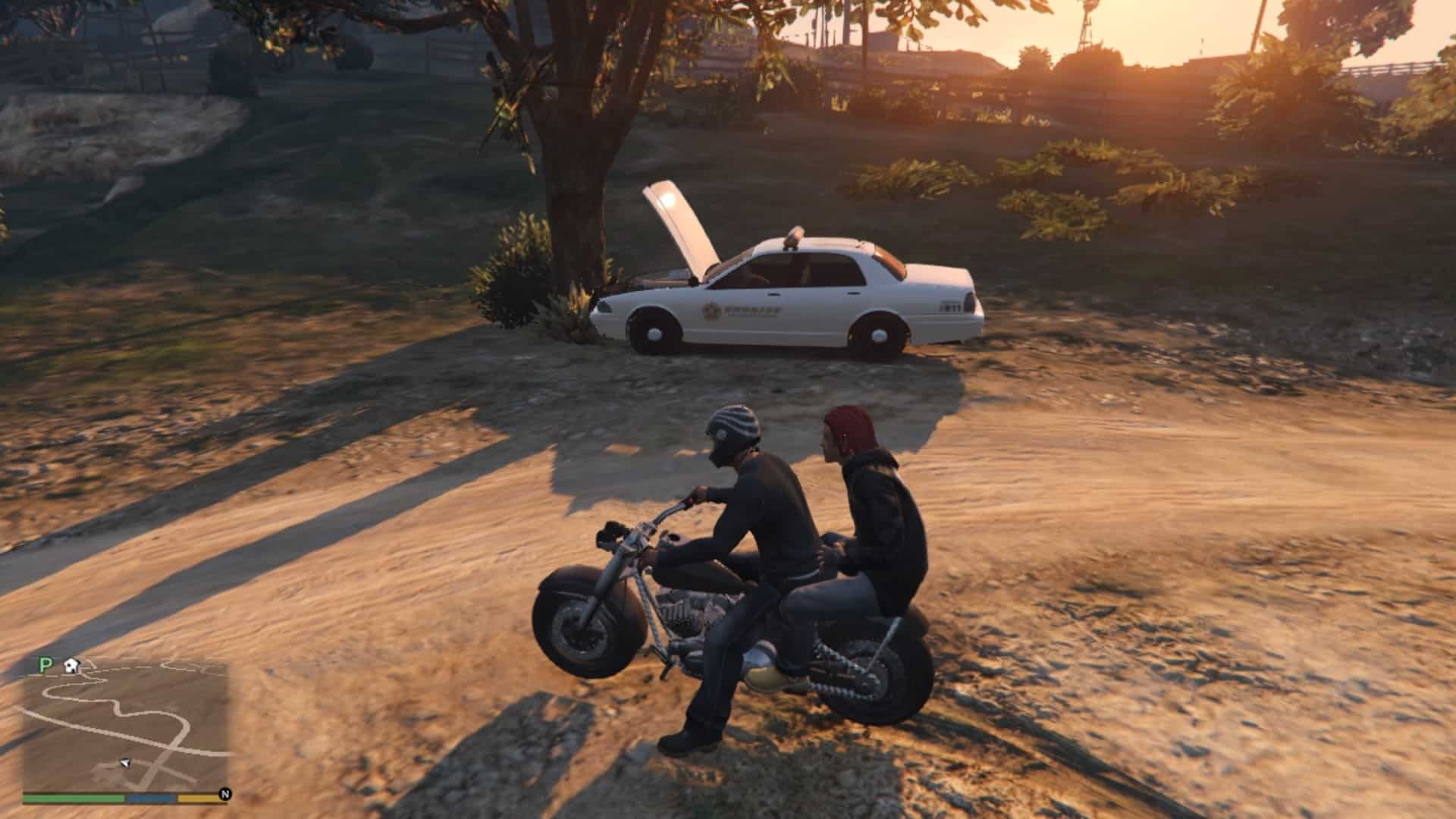 Wrecked Cop Car at the event locatio