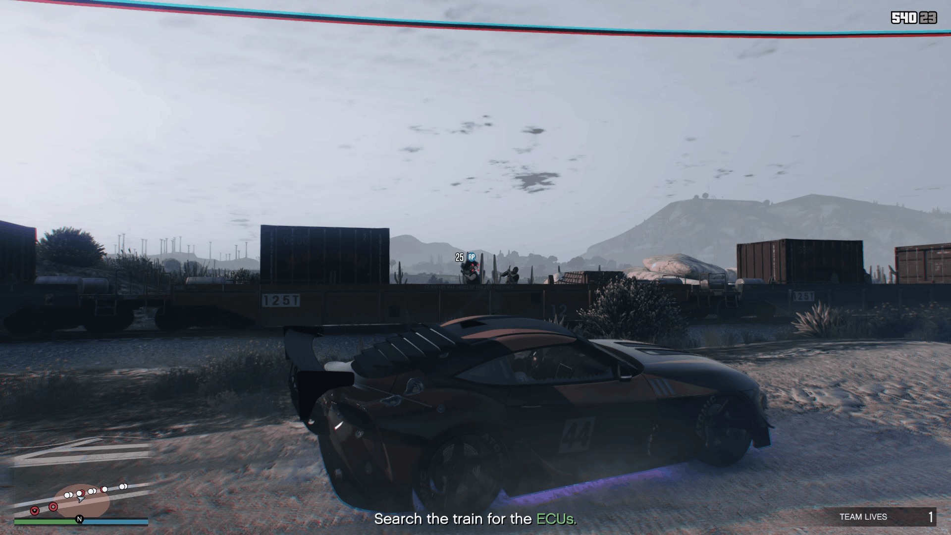 Eliminating all the Merryweather soldiers on the train