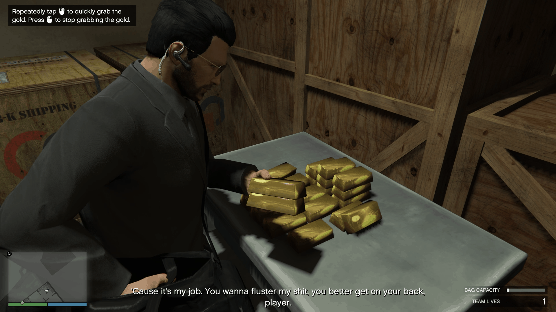 Stealing gold bars