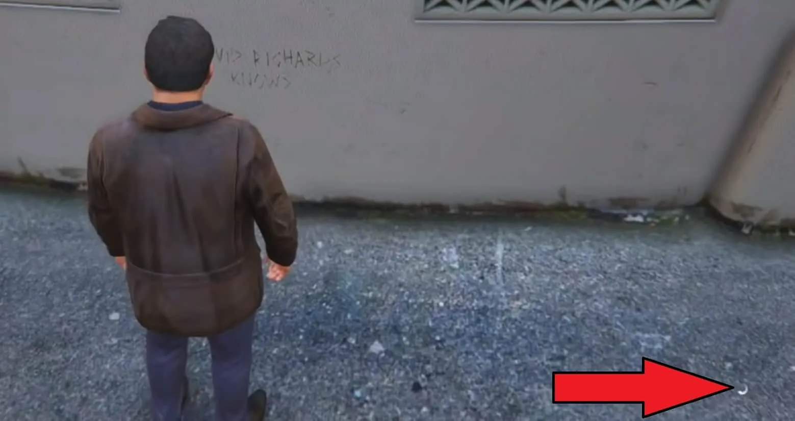 Quick Save loading icon which shows up as you approach the clue indicating successful discovery of the clue