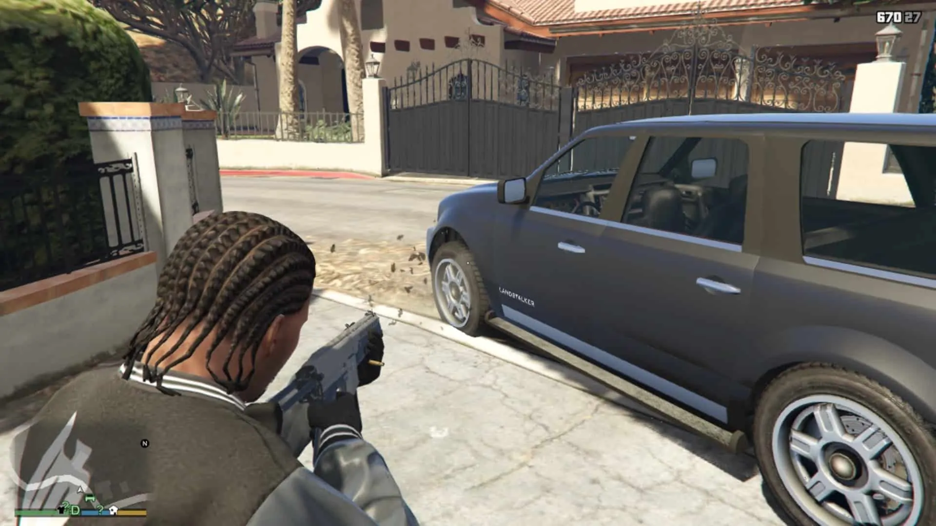 Puncturing tires to ensure Peter won't be able to escape in car once confronted