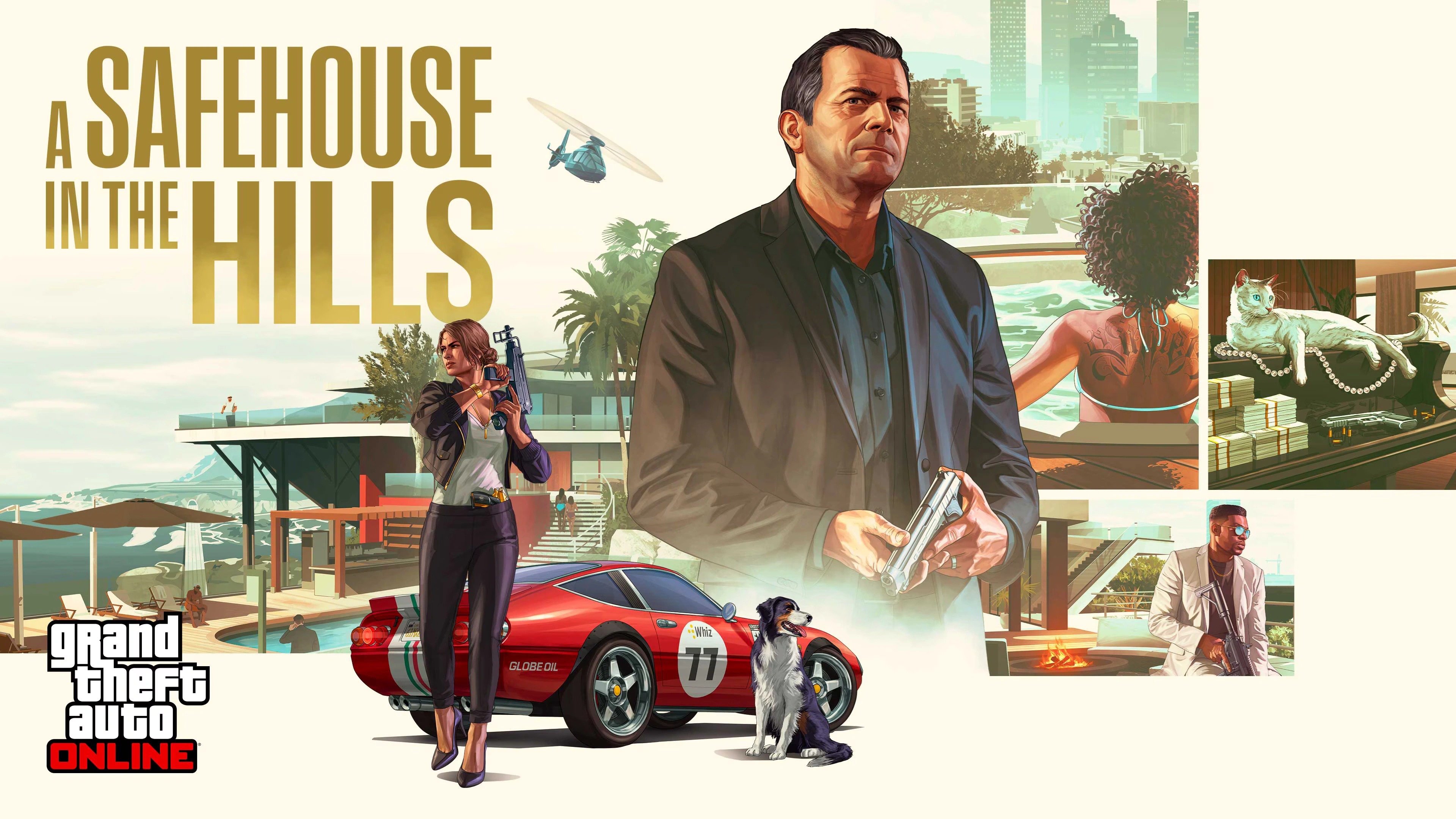 The official artwork for the Safehouse in the Hills DLC.