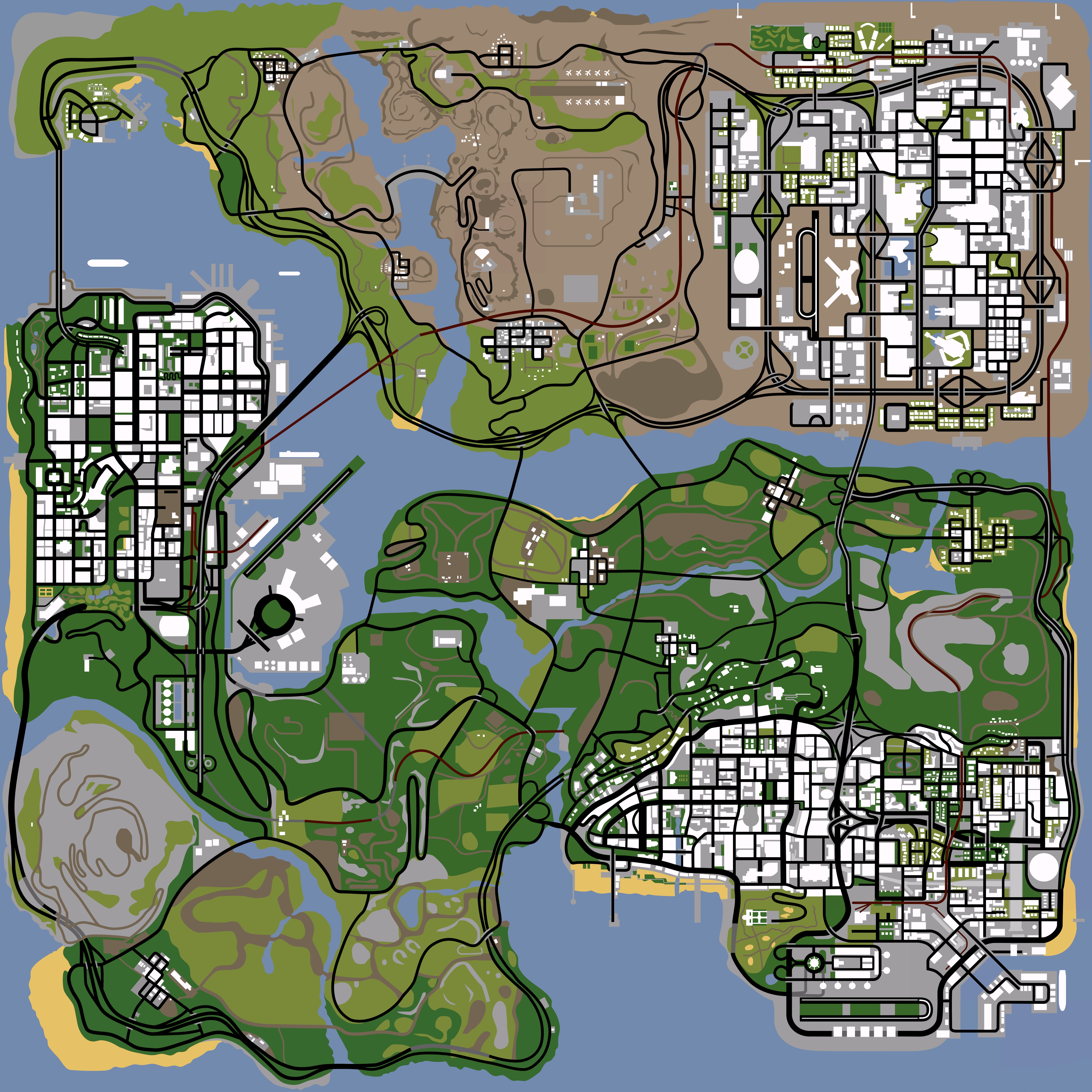 Full street view map of San Andreas