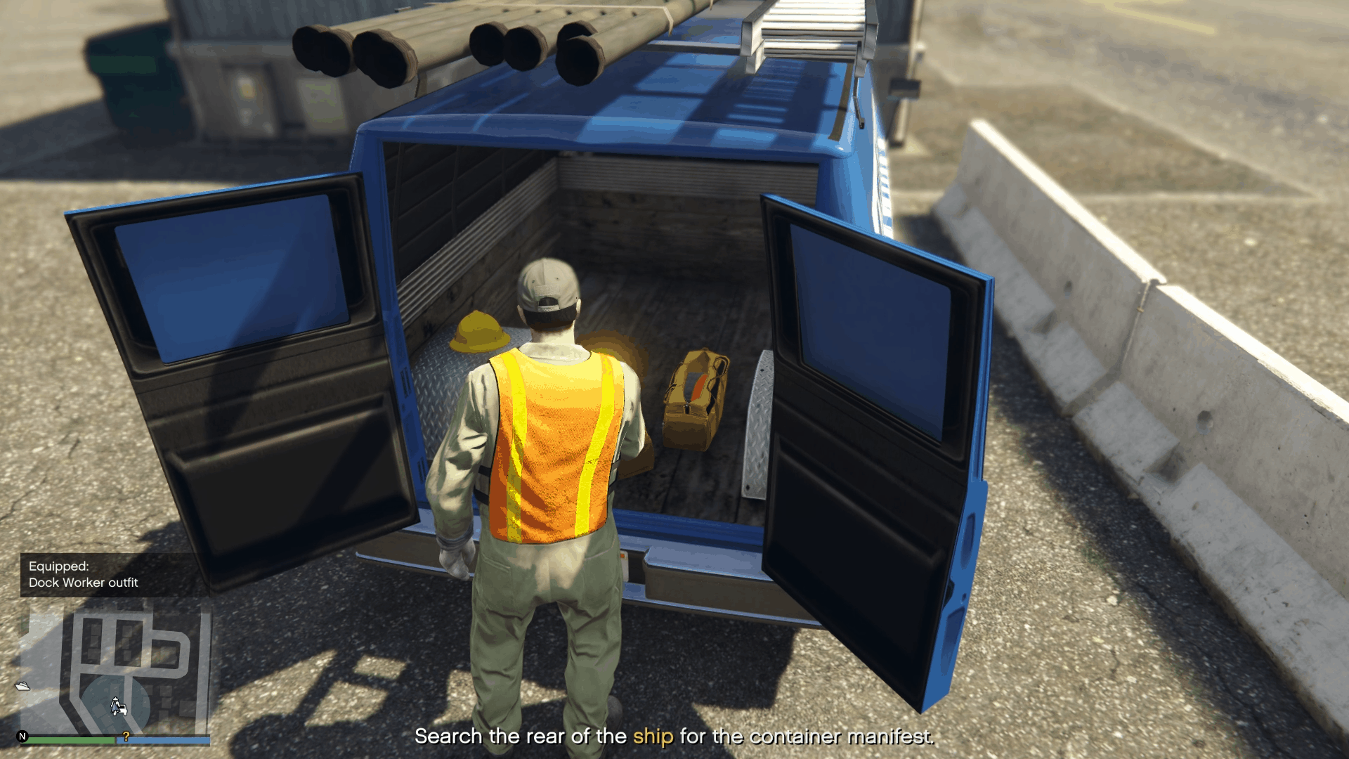 Disguising ourselves as the dock worker