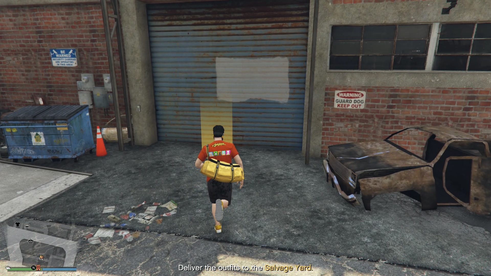 Delivering the Coast Guard outfits to the Salvage Yard.