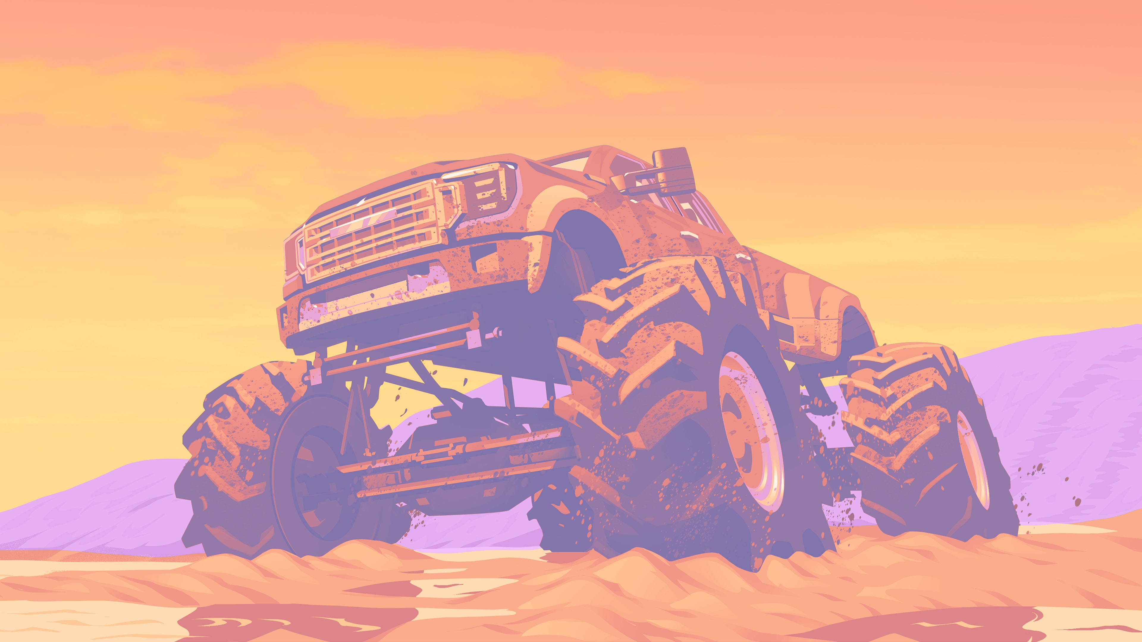 Ford Super Duty-inspired truck as seen in the official Ambrosia artwork.