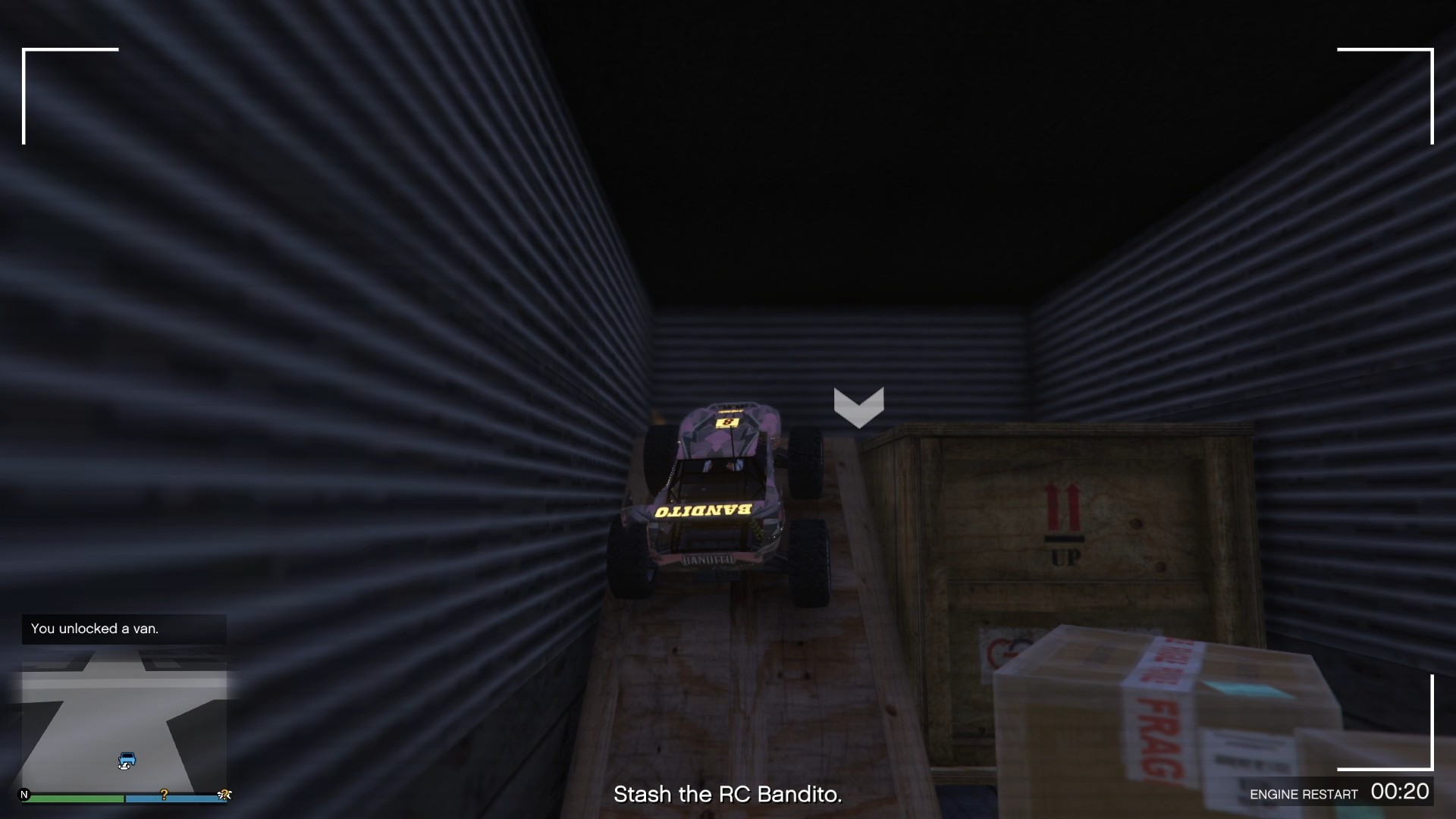 Stashing the RC Bandito in the back of the van.