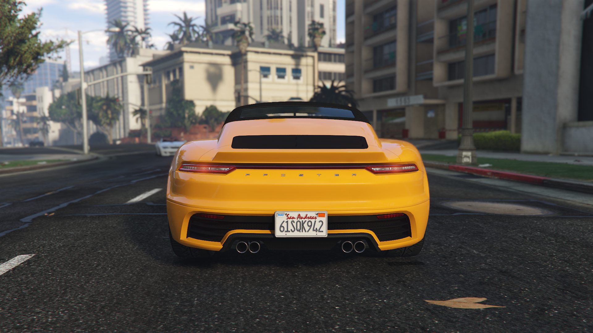 The back of the Pfister Comet S2 Cabrio as seen in GTA Online.