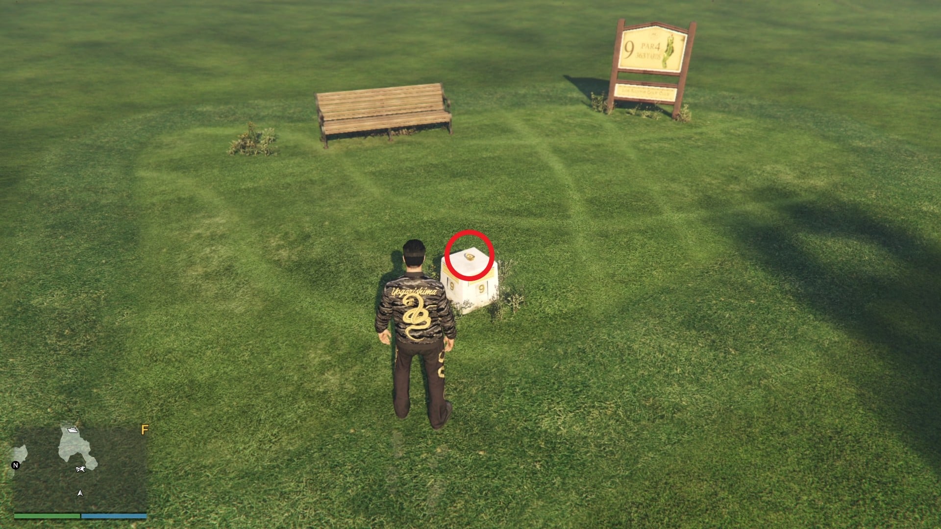 The Yuanbao is at the start of hole 9.