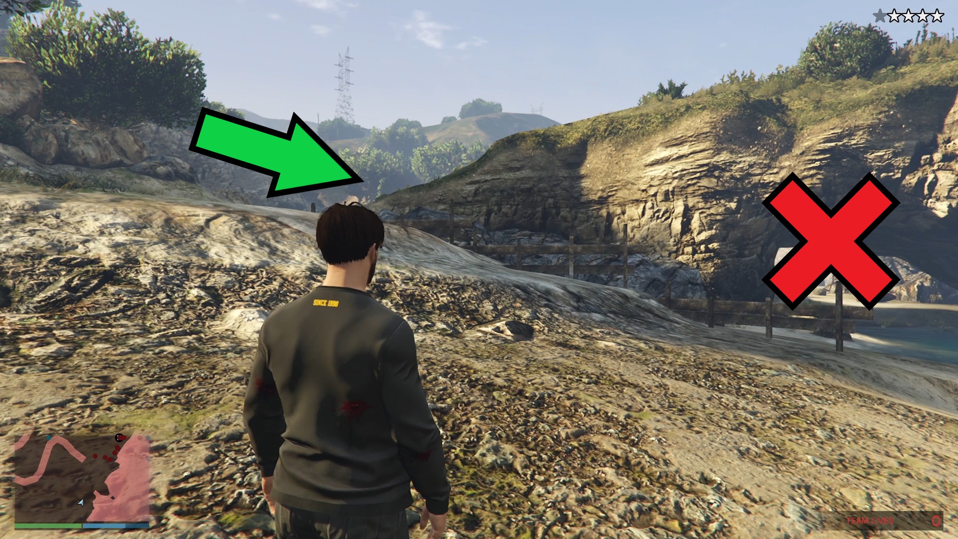 Go through the left for a quicker enemy clearing view.