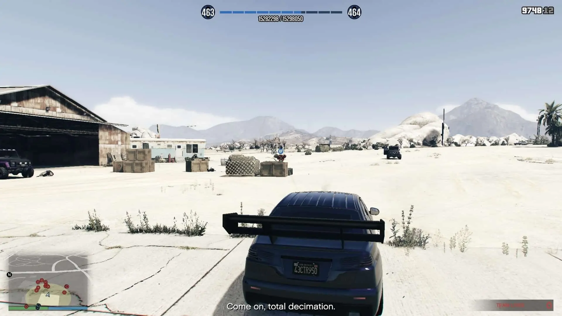 Killing everyone at the airfield after requesting the Armored Kumara