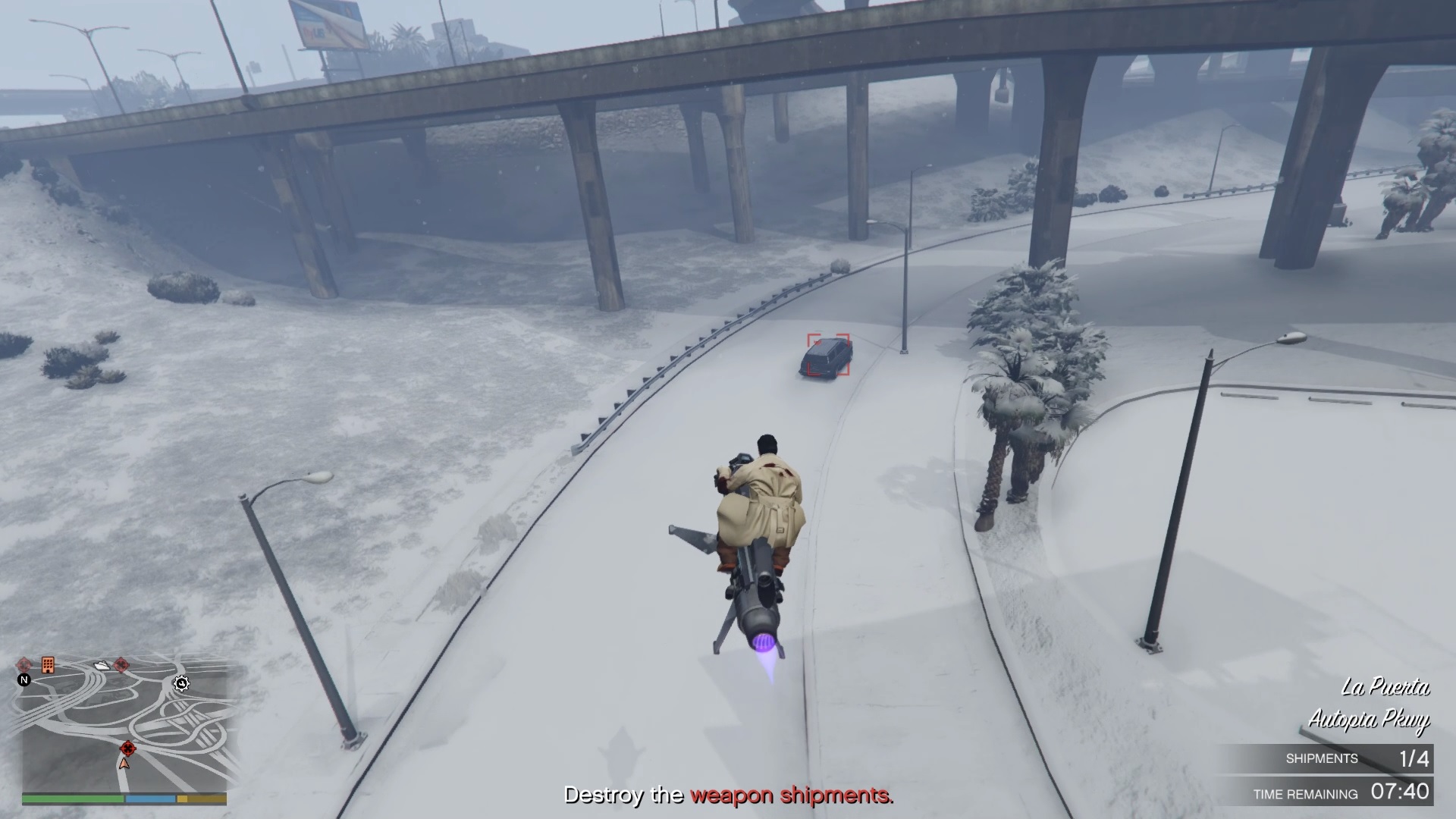 Some weapon shipments will be stationary while the others will be moving around the city.