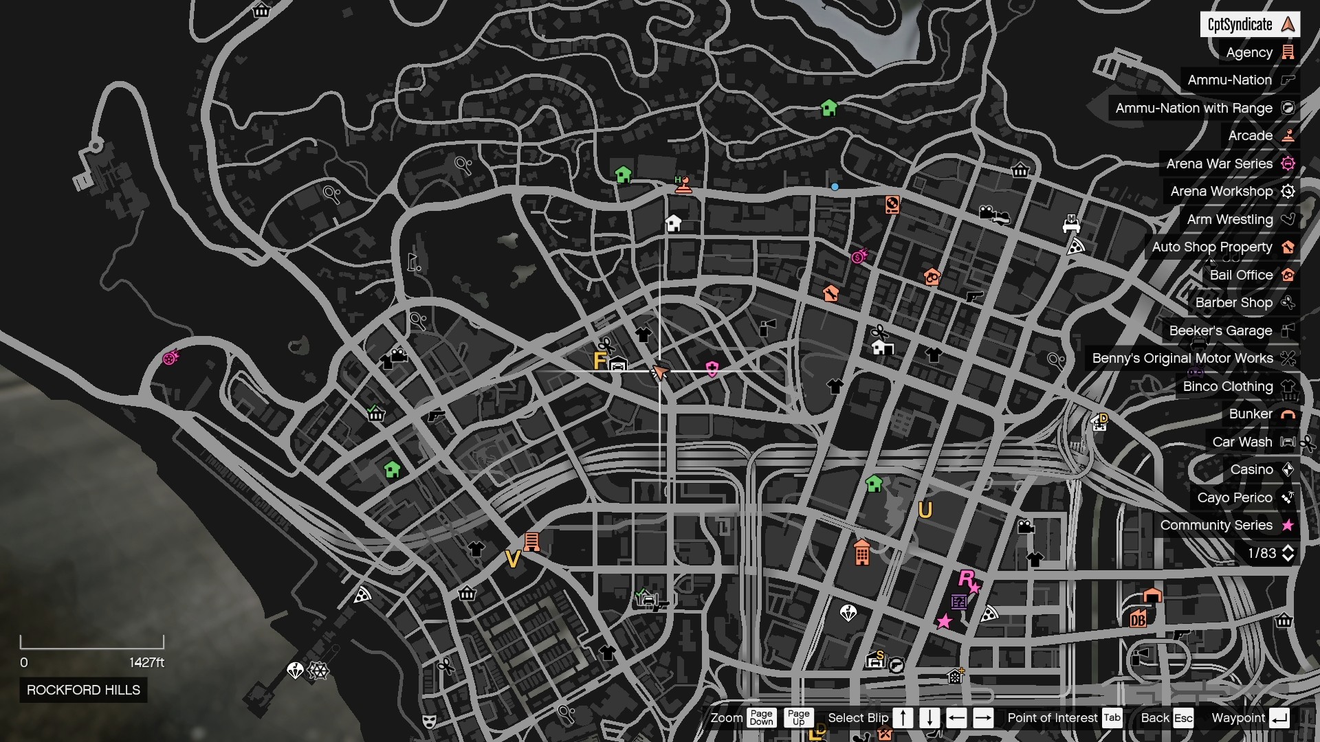 Poodle's location on the map.