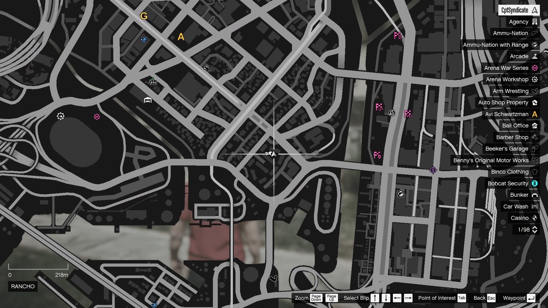 The map shows the location of the lucky clover in Rancho.