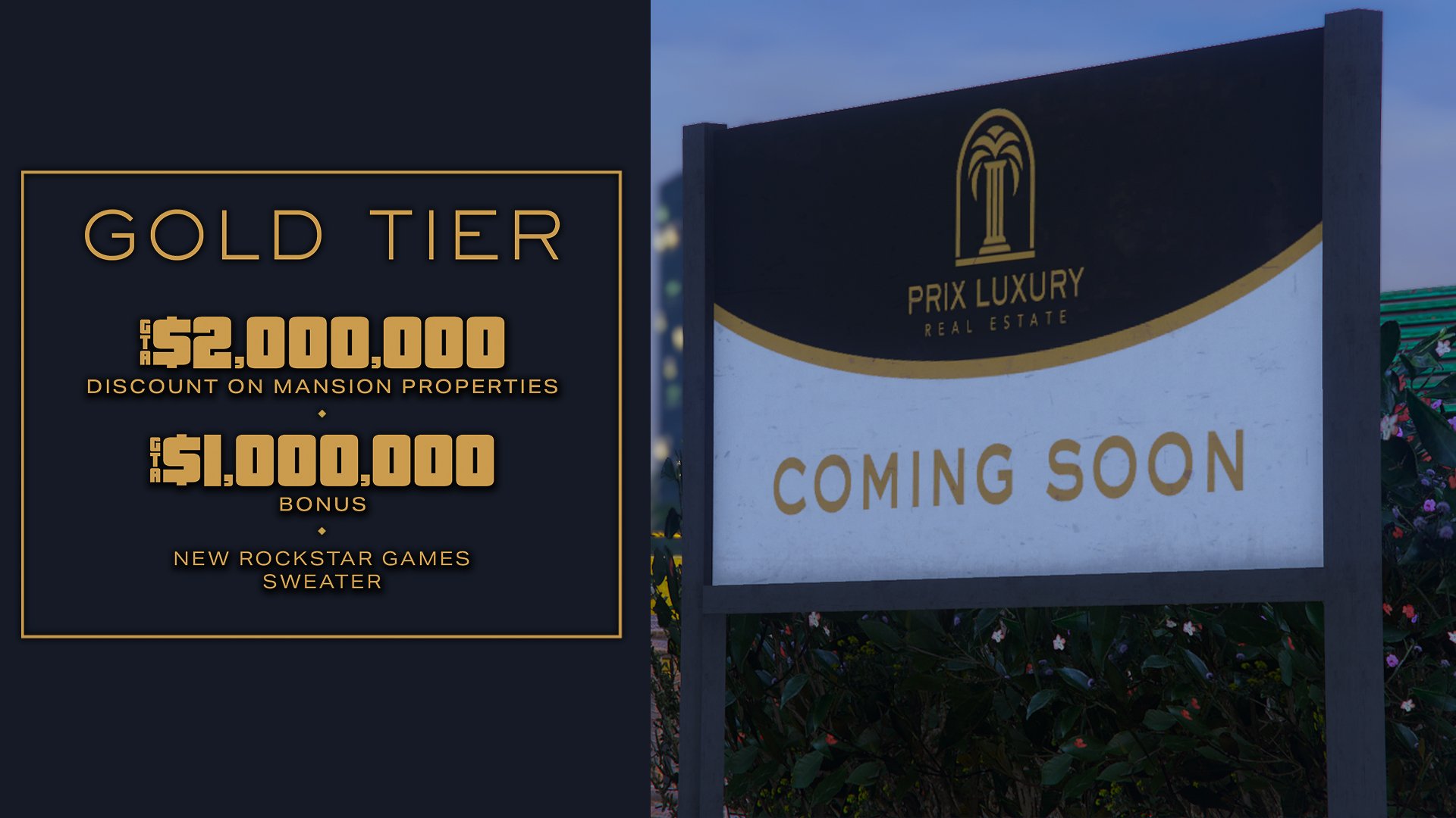 New Listings Missions Gold Tier Rewards.