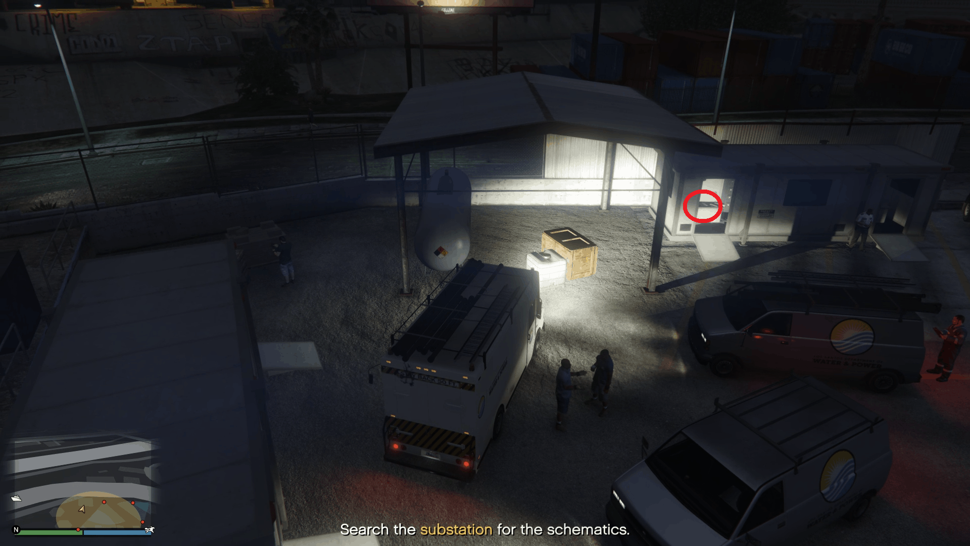 The blue schematic identified