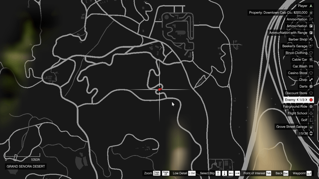 The exact location of the dirt road where the redneck event is triggered. Drive slowly on this road for it to trigger