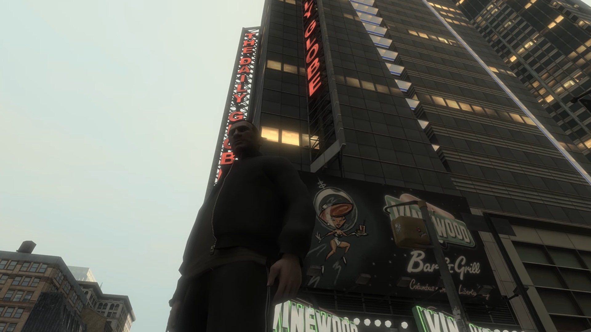 The grimy streets now have proper reflections in puddles, building facades show realistic wear and tear, and even mundane objects like trash cans and street signs pop with newfound detail.