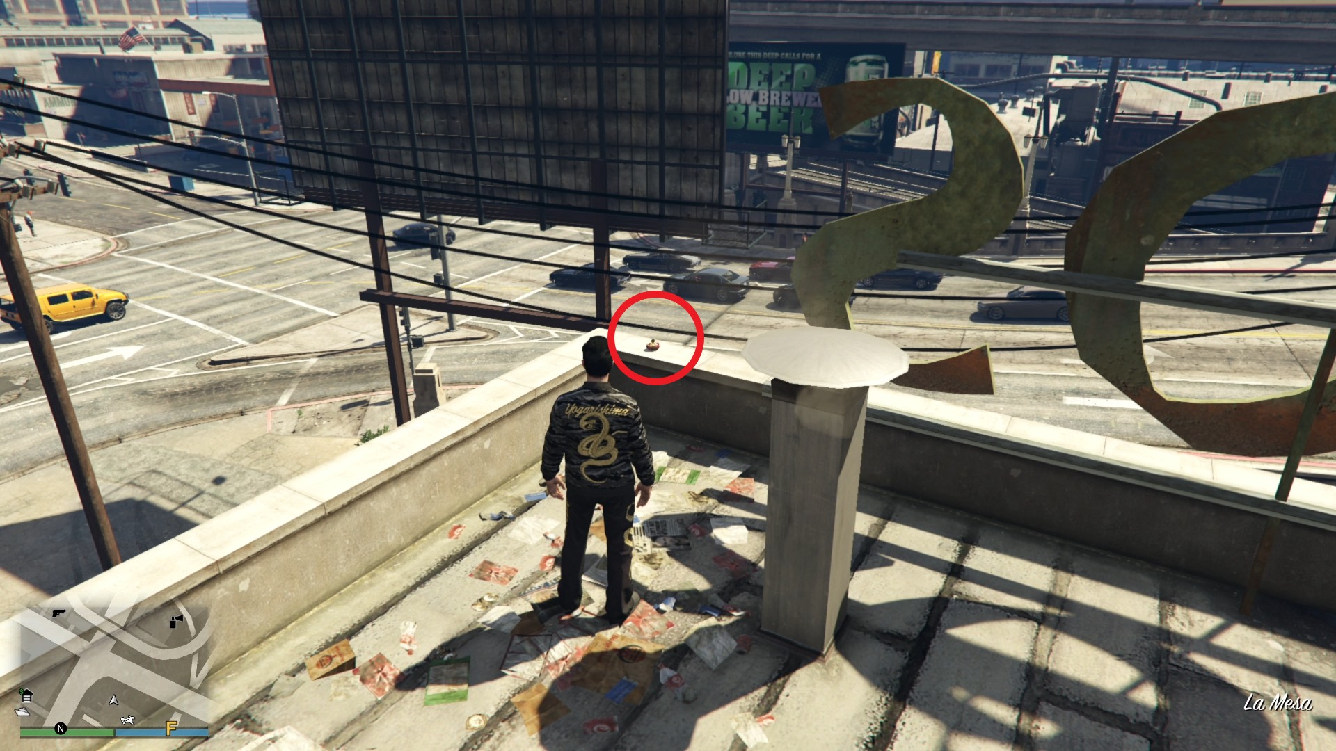 The Yuanbao is on the roof of the Garment Factory at La Mesa.