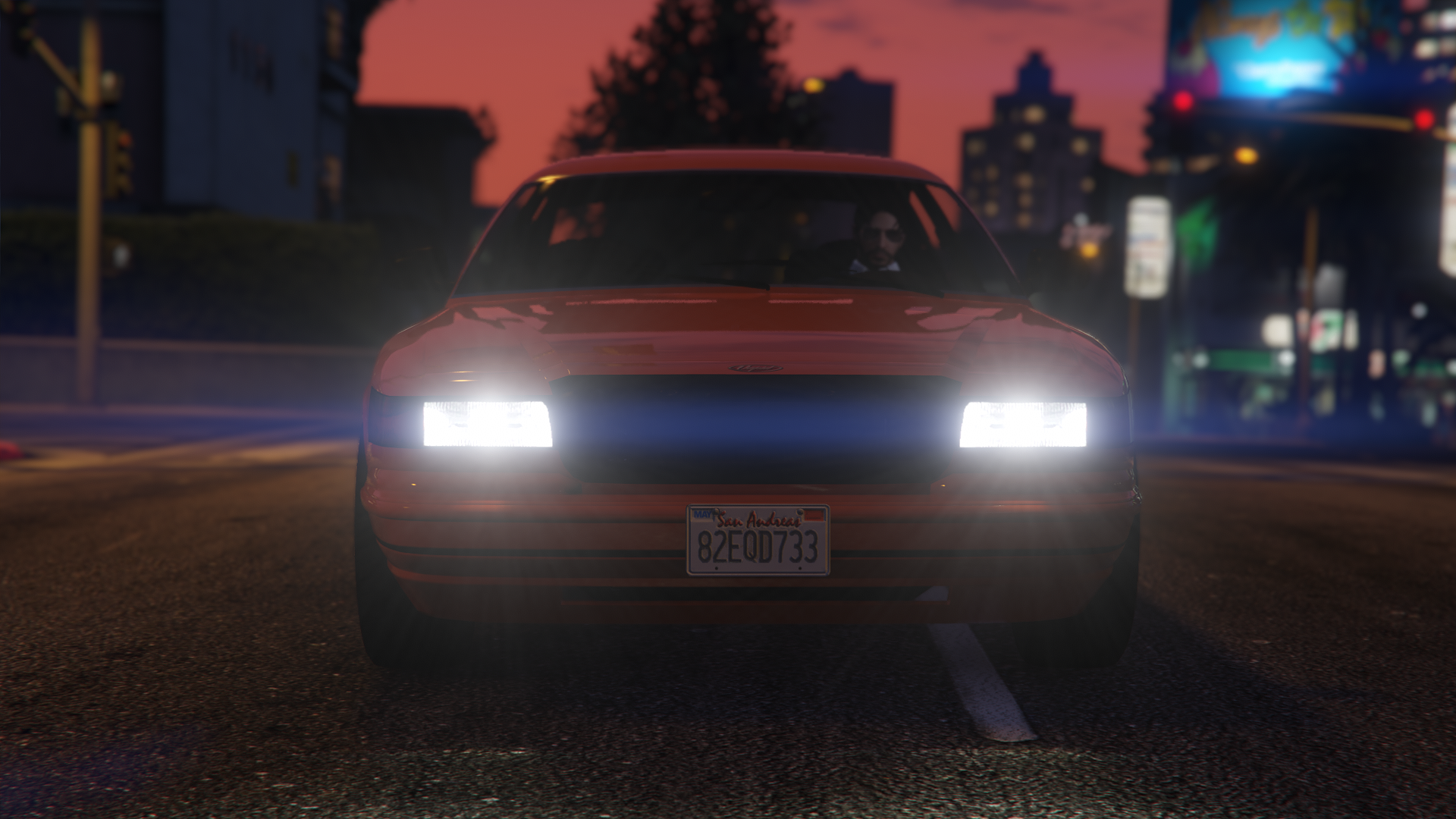 The front of the Vapid Stanier as seen in GTA Online.