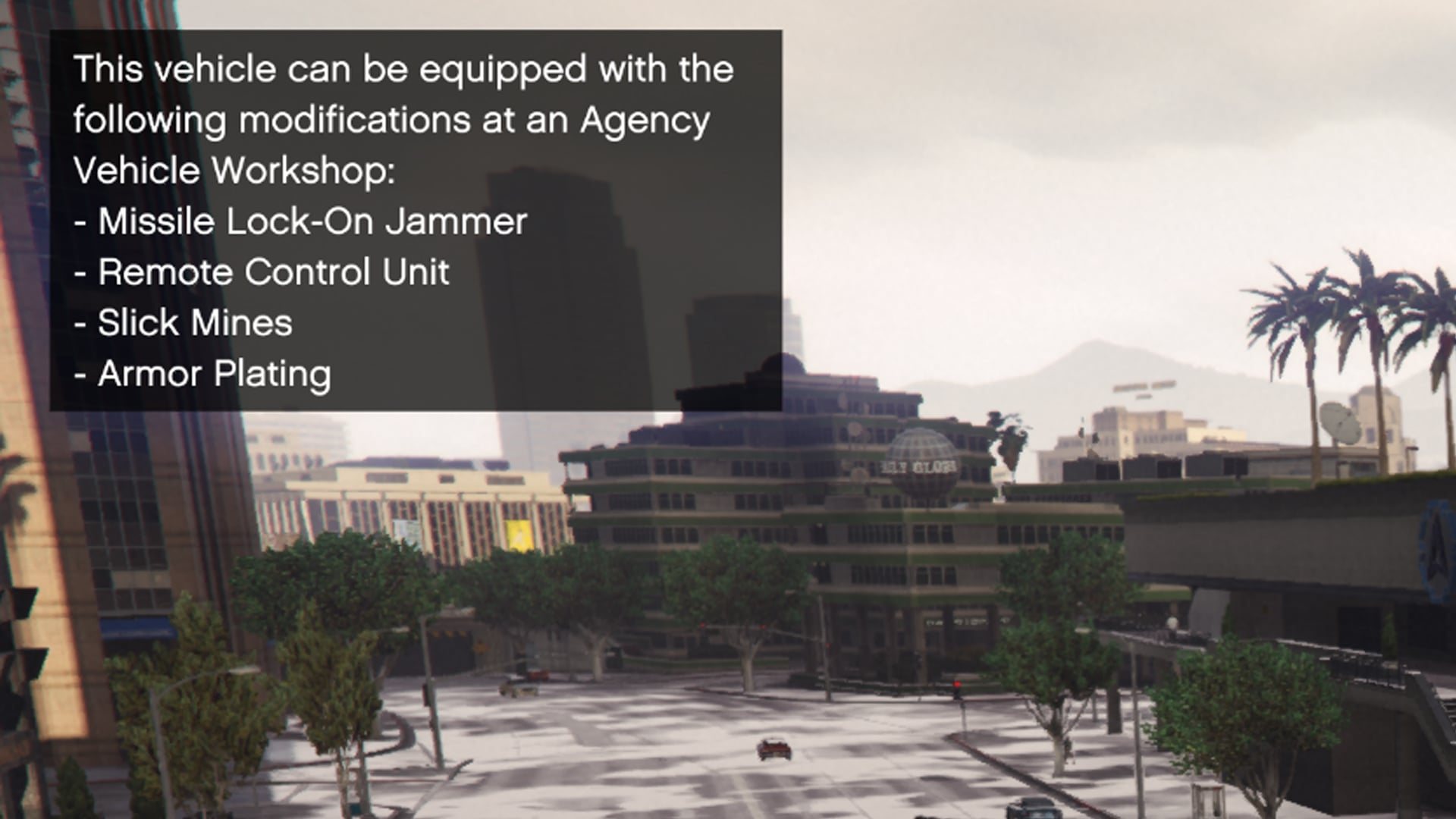 When you enter a vehicle capable of equipping Imani Tech, you get this message at the top-left corner of your screen.