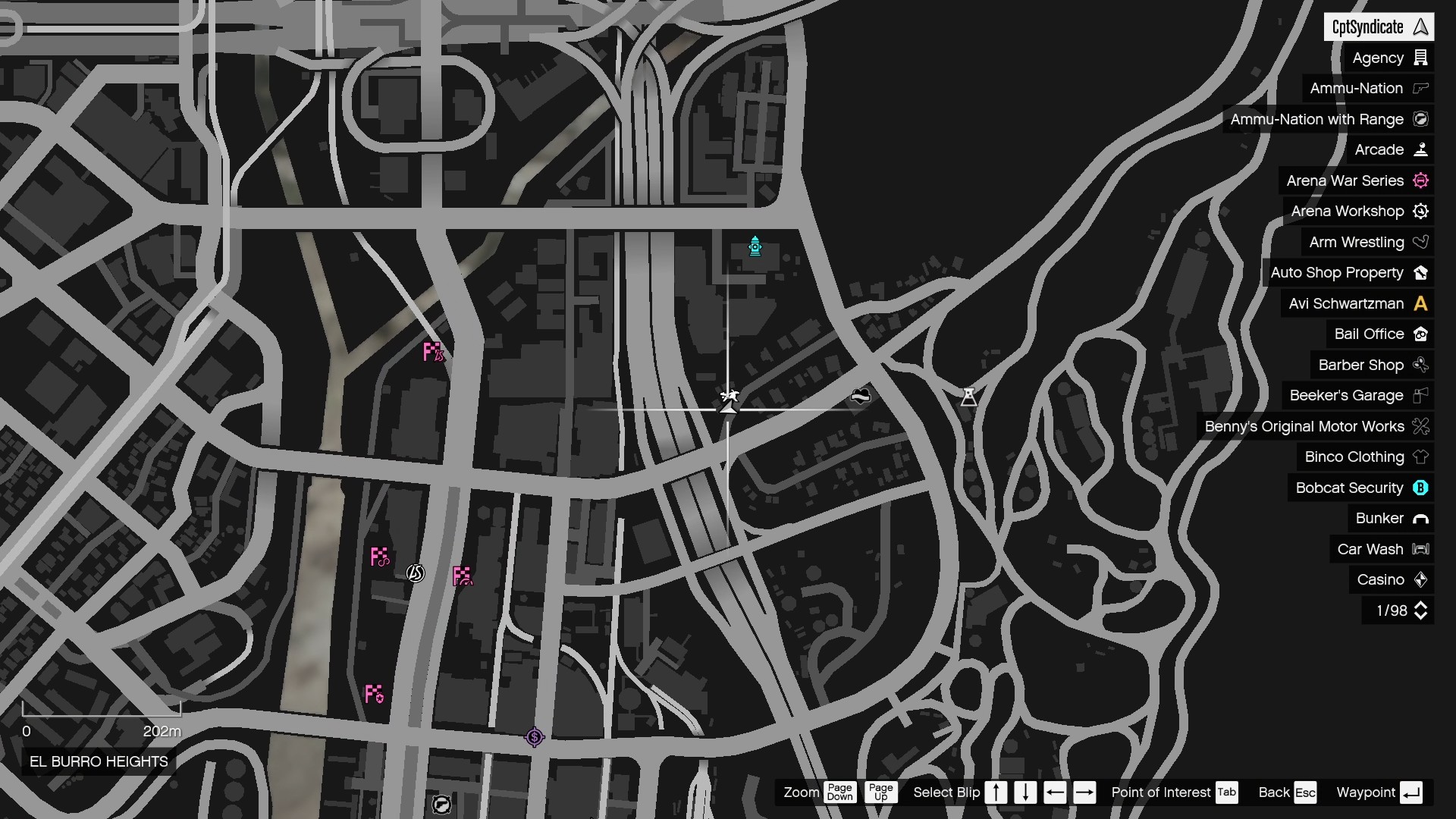 The map shows the location of the lucky clover at El Burro Heights.